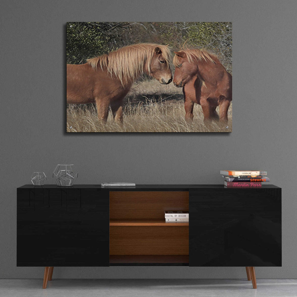 Epic Art 'Assateague Horses III' by Lori Deiter, Acrylic Glass Wall Art,36x24