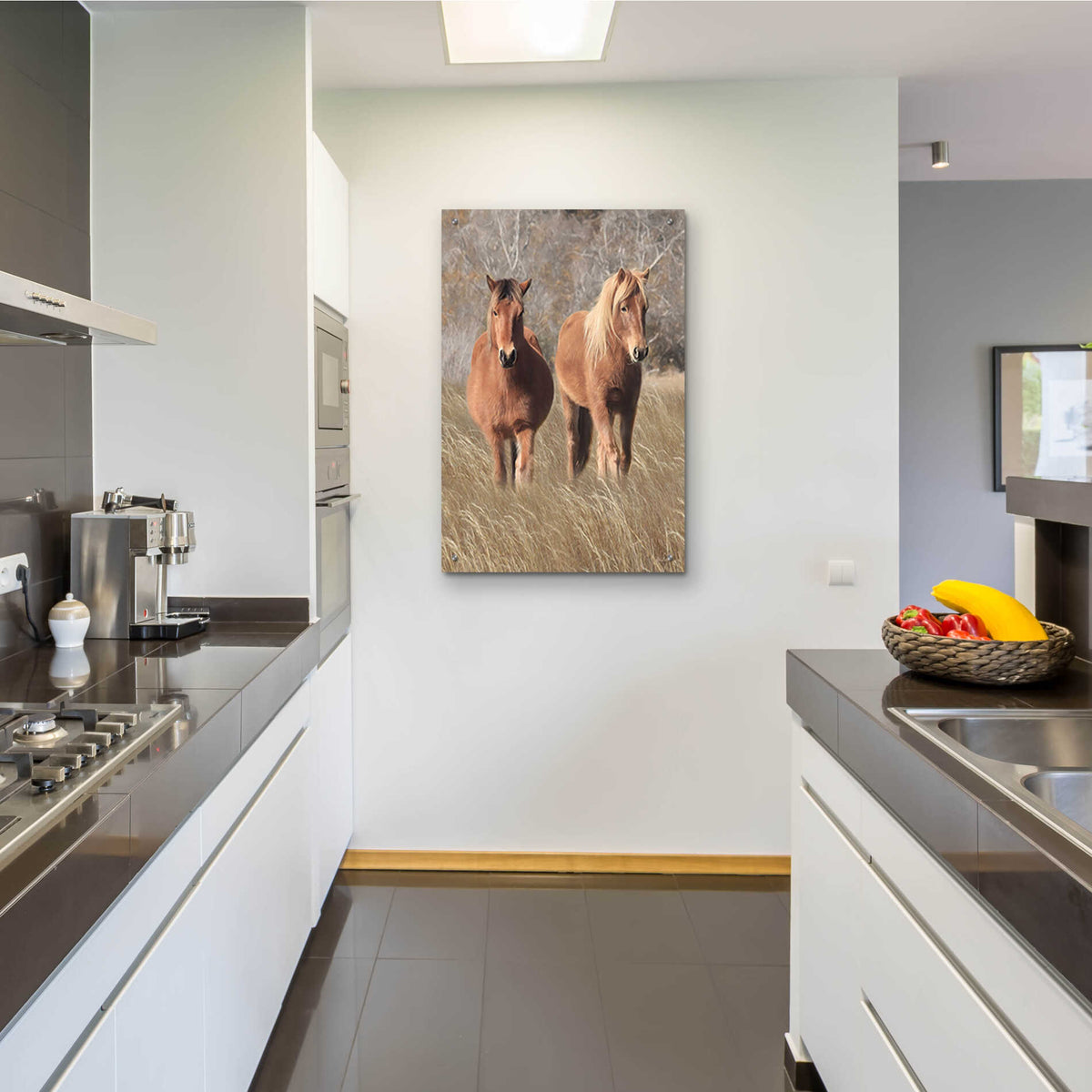 Epic Art 'Assateague Horses IV' by Lori Deiter, Acrylic Glass Wall Art,24x36
