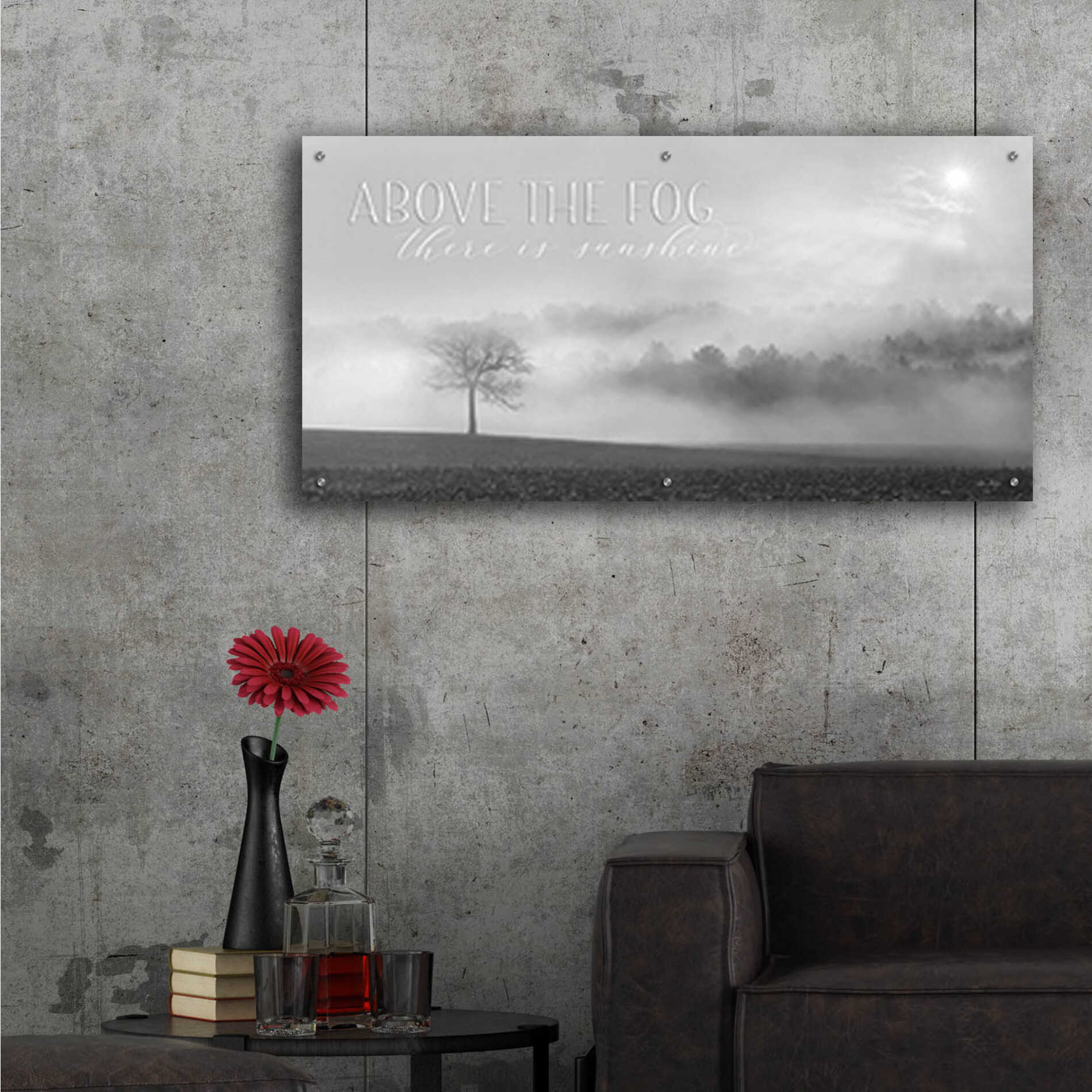 Epic Art 'Above the Fog' by Lori Deiter, Acrylic Glass Wall Art,48x24