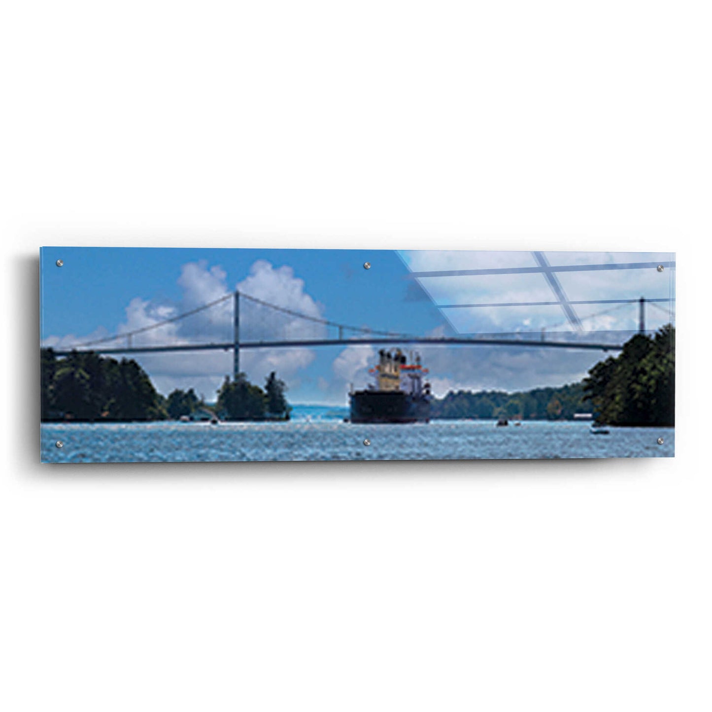 Epic Art 'Rolling on the River' by Lori Deiter, Acrylic Glass Wall Art,48x16