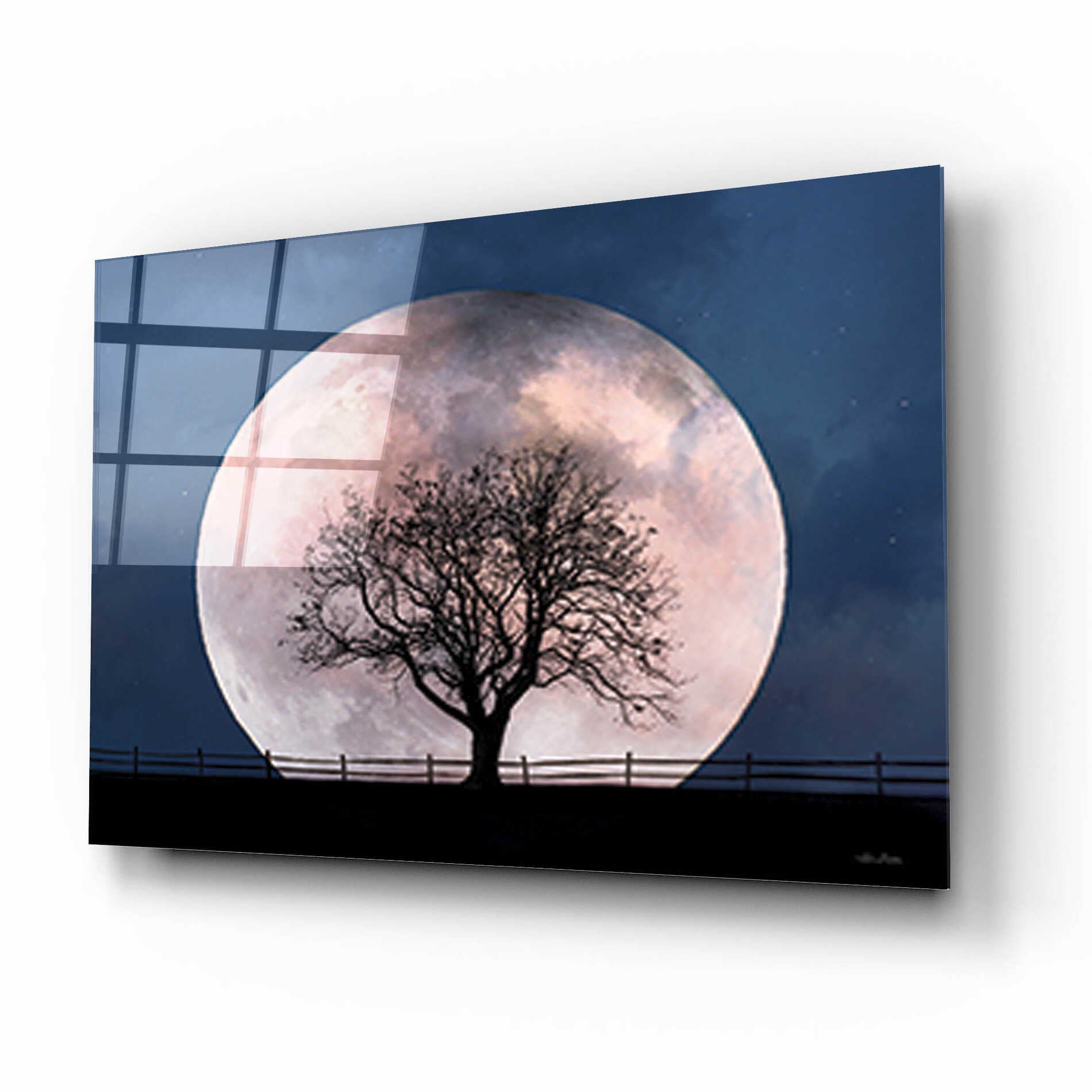 Epic Art 'Glowing Moonrise' by Lori Deiter, Acrylic Glass Wall Art,16x12