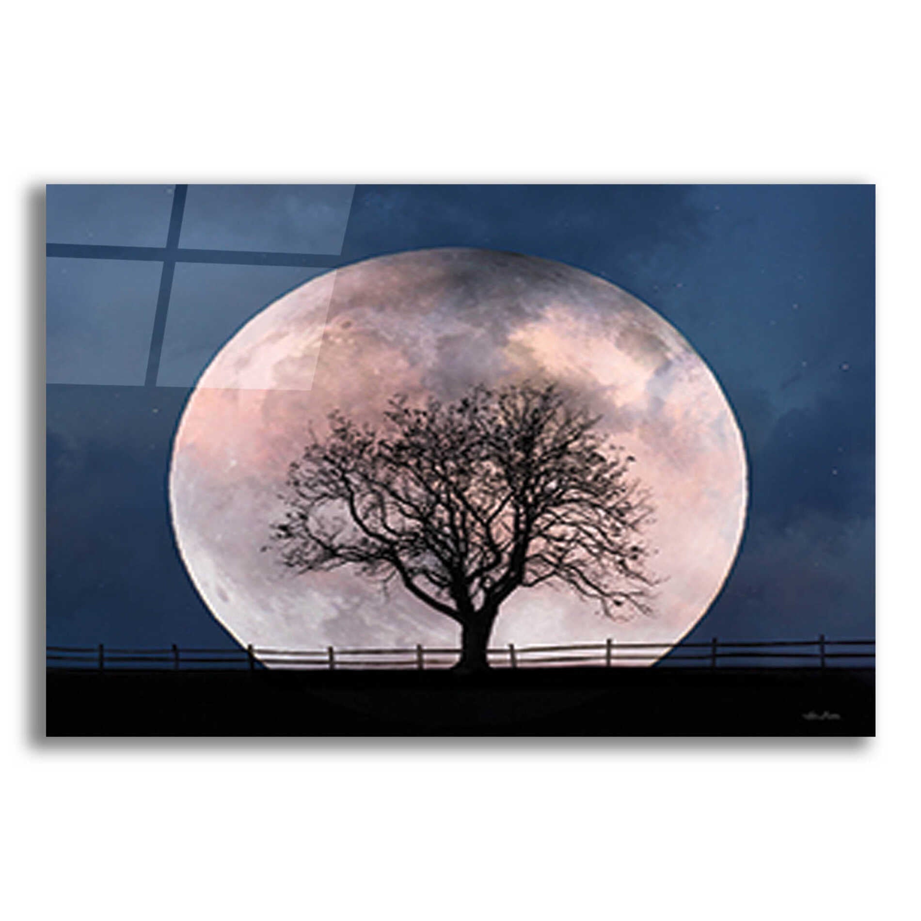 Epic Art 'Glowing Moonrise' by Lori Deiter, Acrylic Glass Wall Art,16x12