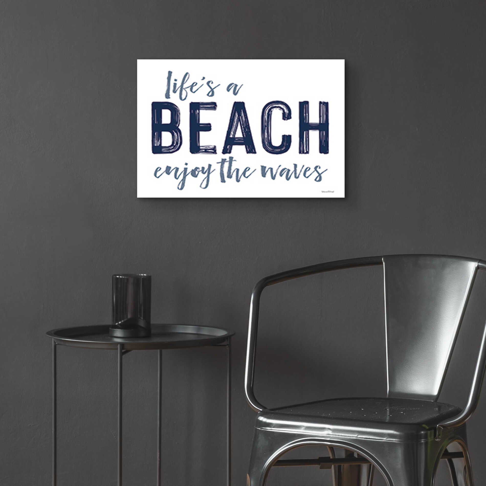 Epic Art 'Life's a Beach' by lettered & lined, Acrylic Glass Wall Art,24x16