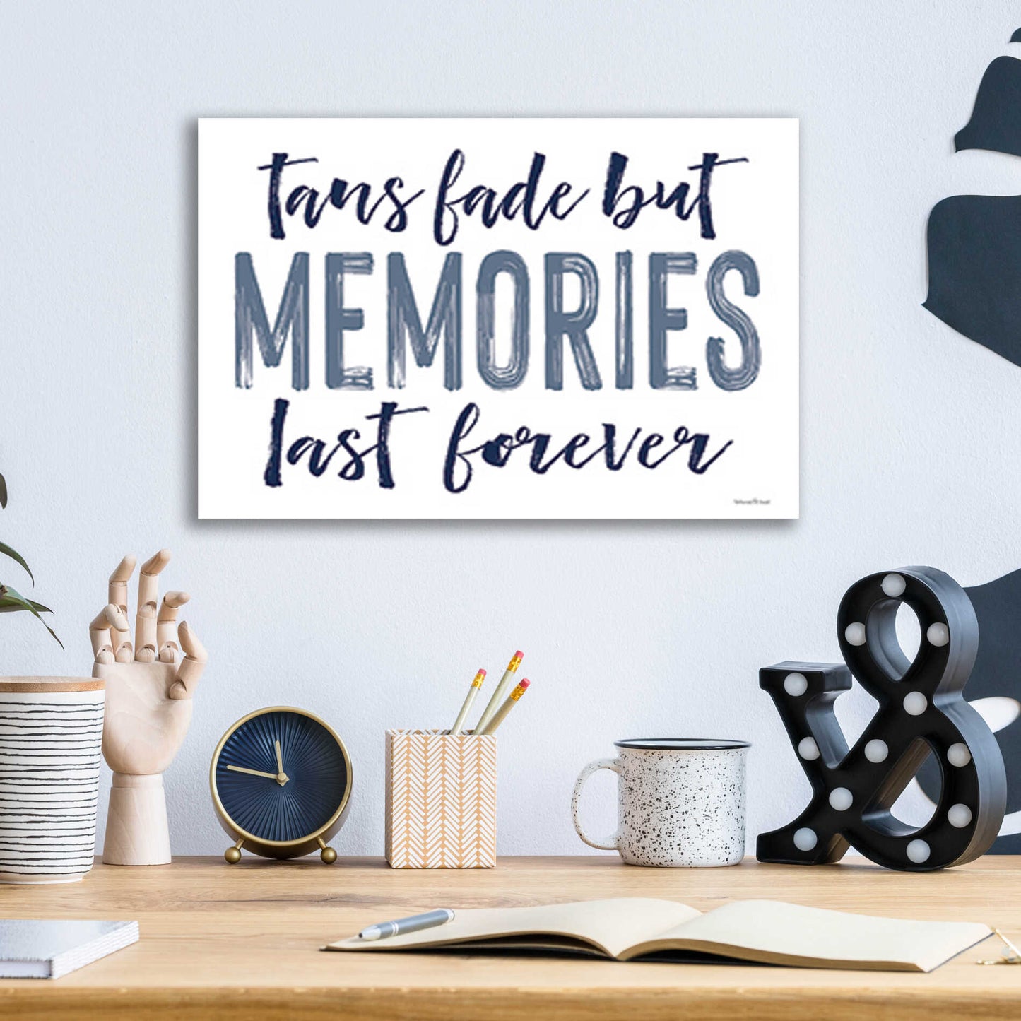 Epic Art 'Memories Last Forever' by lettered & lined, Acrylic Glass Wall Art,16x12