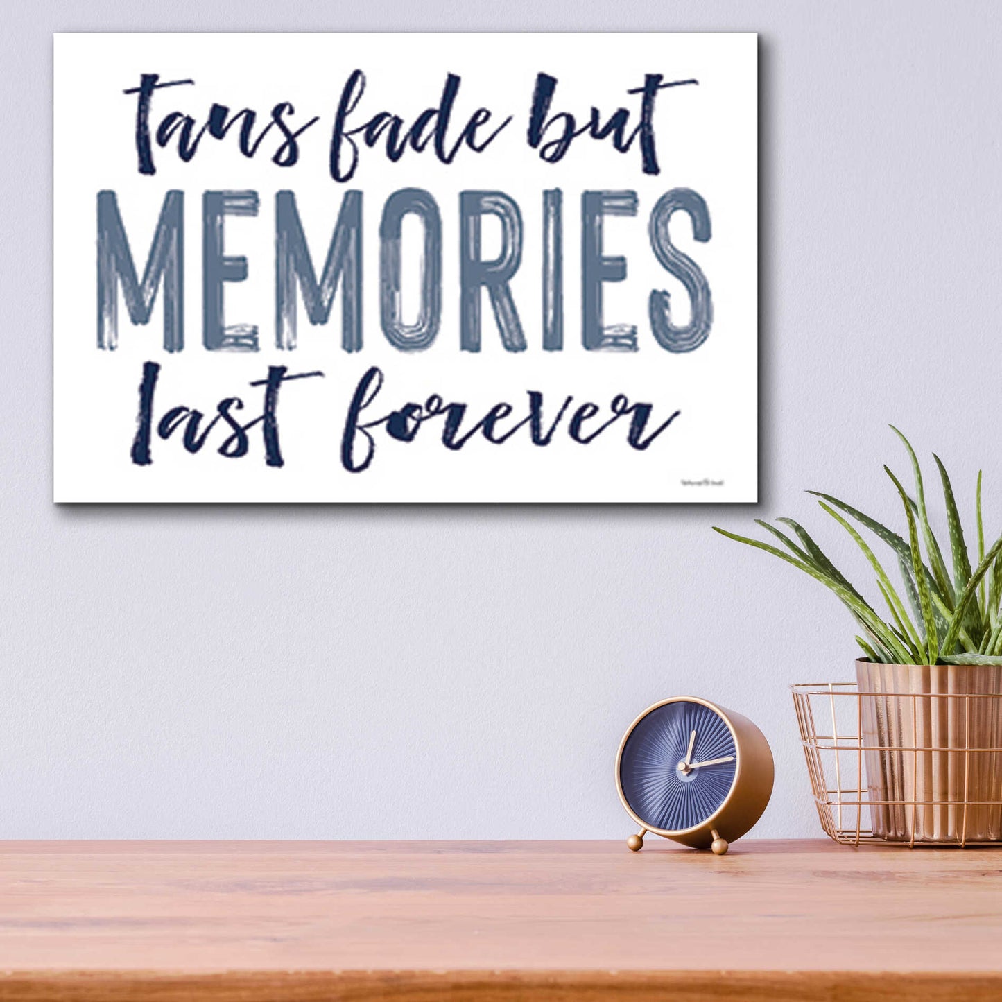 Epic Art 'Memories Last Forever' by lettered & lined, Acrylic Glass Wall Art,16x12