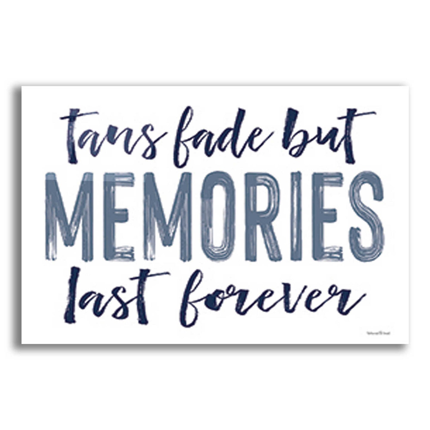 Epic Art 'Memories Last Forever' by lettered & lined, Acrylic Glass Wall Art,16x12