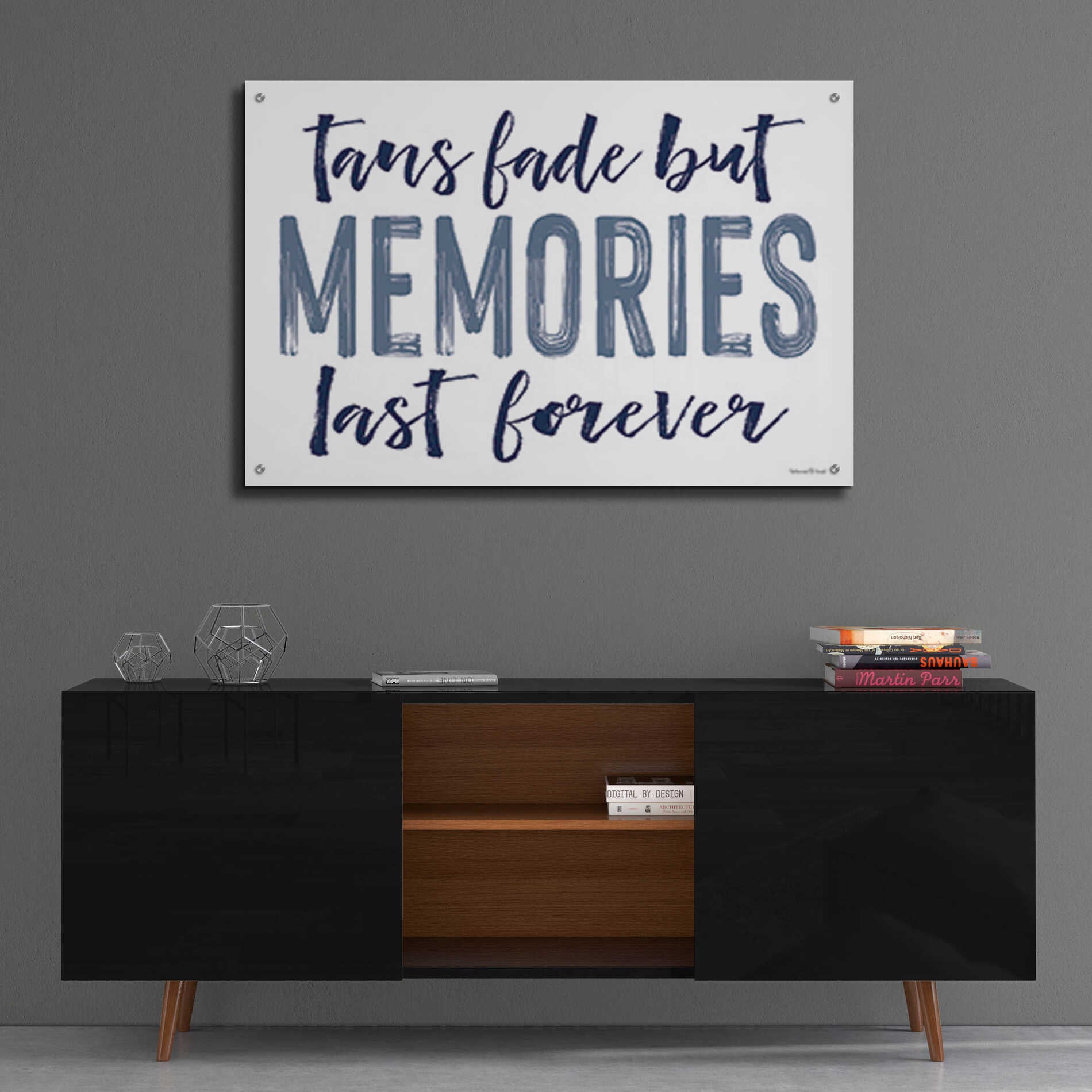 Epic Art 'Memories Last Forever' by lettered & lined, Acrylic Glass Wall Art,36x24