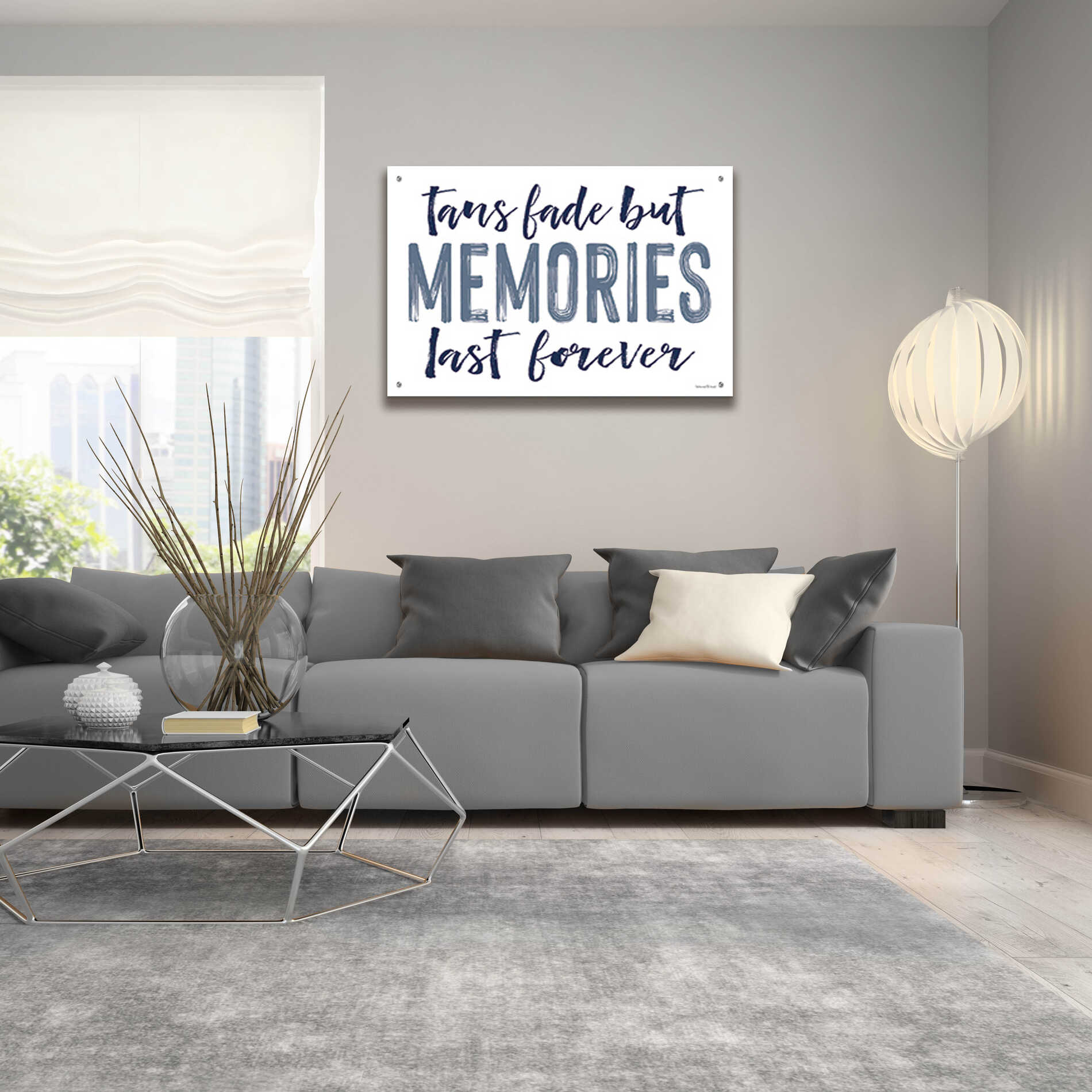 Epic Art 'Memories Last Forever' by lettered & lined, Acrylic Glass Wall Art,36x24