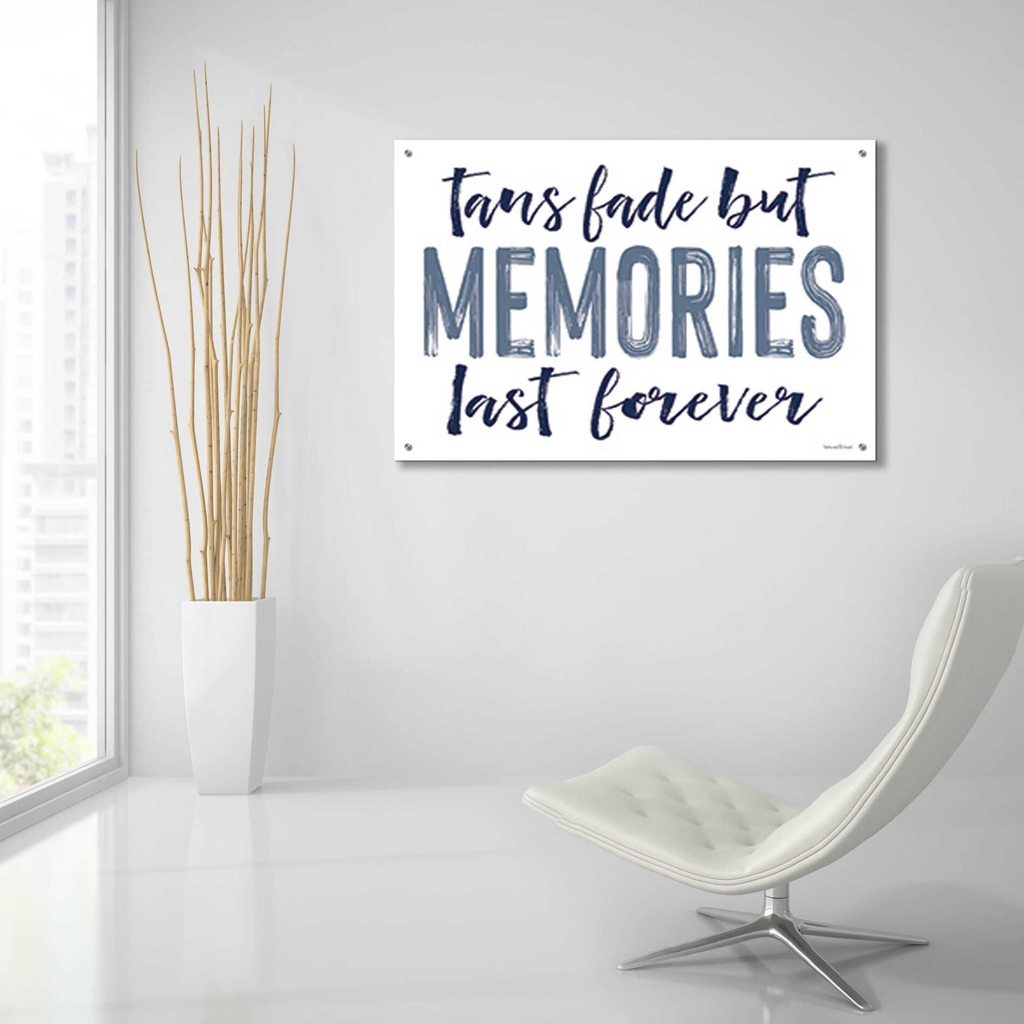 Epic Art 'Memories Last Forever' by lettered & lined, Acrylic Glass Wall Art,36x24