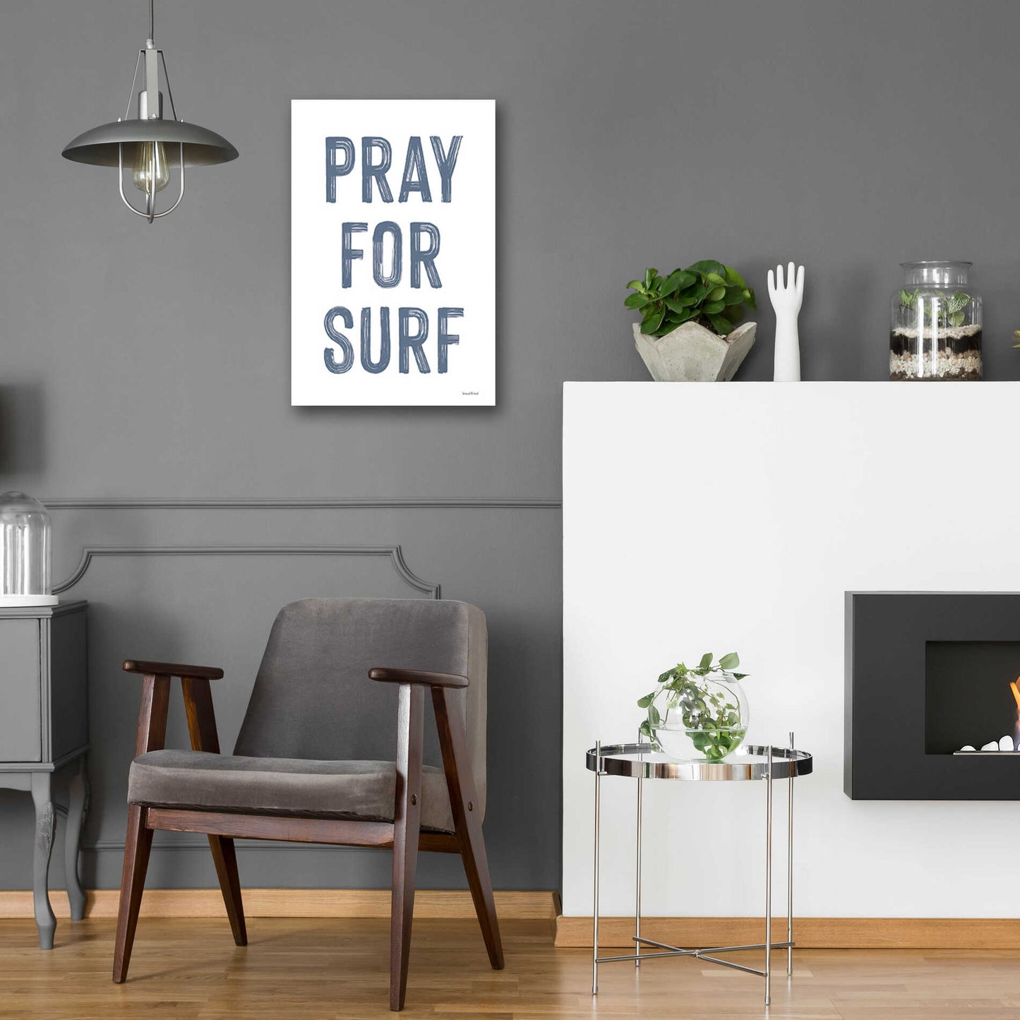 Epic Art 'Pray for Surf' by lettered & lined, Acrylic Glass Wall Art,16x24