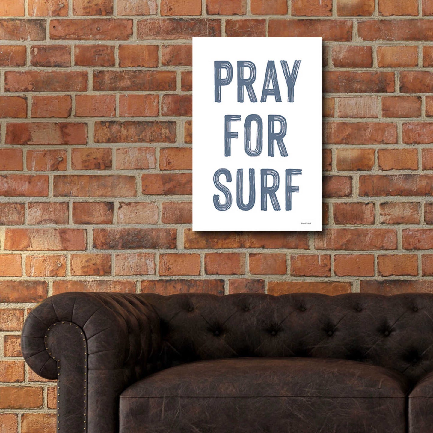 Epic Art 'Pray for Surf' by lettered & lined, Acrylic Glass Wall Art,16x24