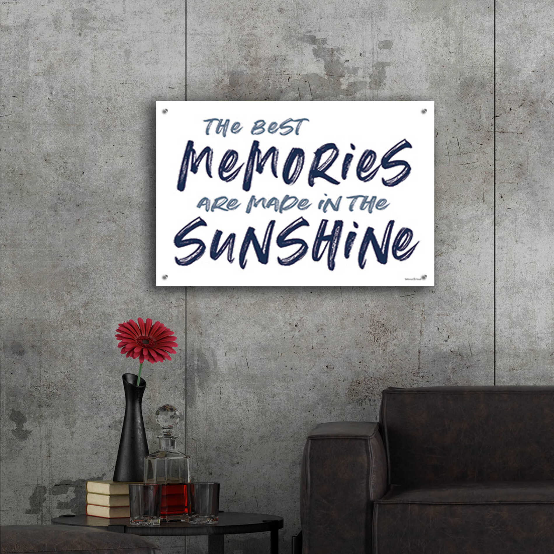 Epic Art 'The Best Memories' by lettered & lined, Acrylic Glass Wall Art,36x24