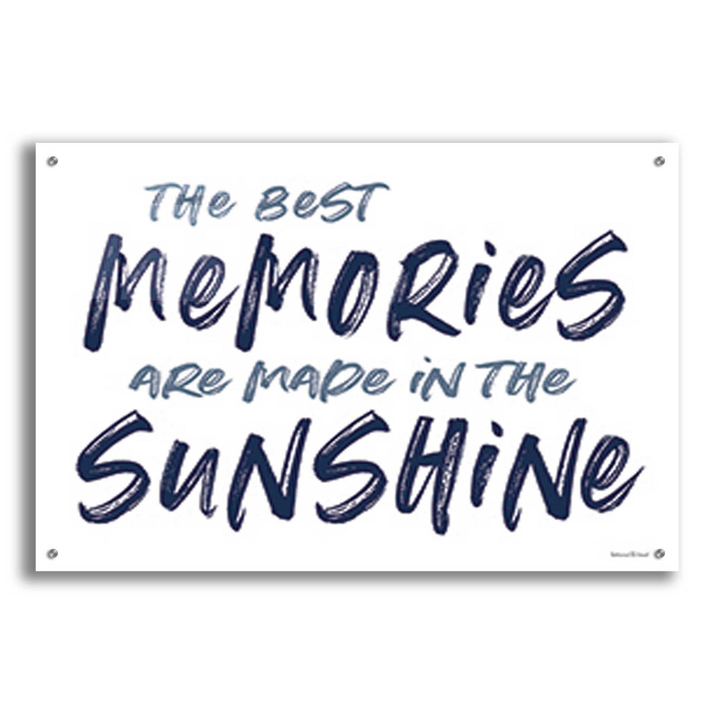 Epic Art 'The Best Memories' by lettered & lined, Acrylic Glass Wall Art,36x24