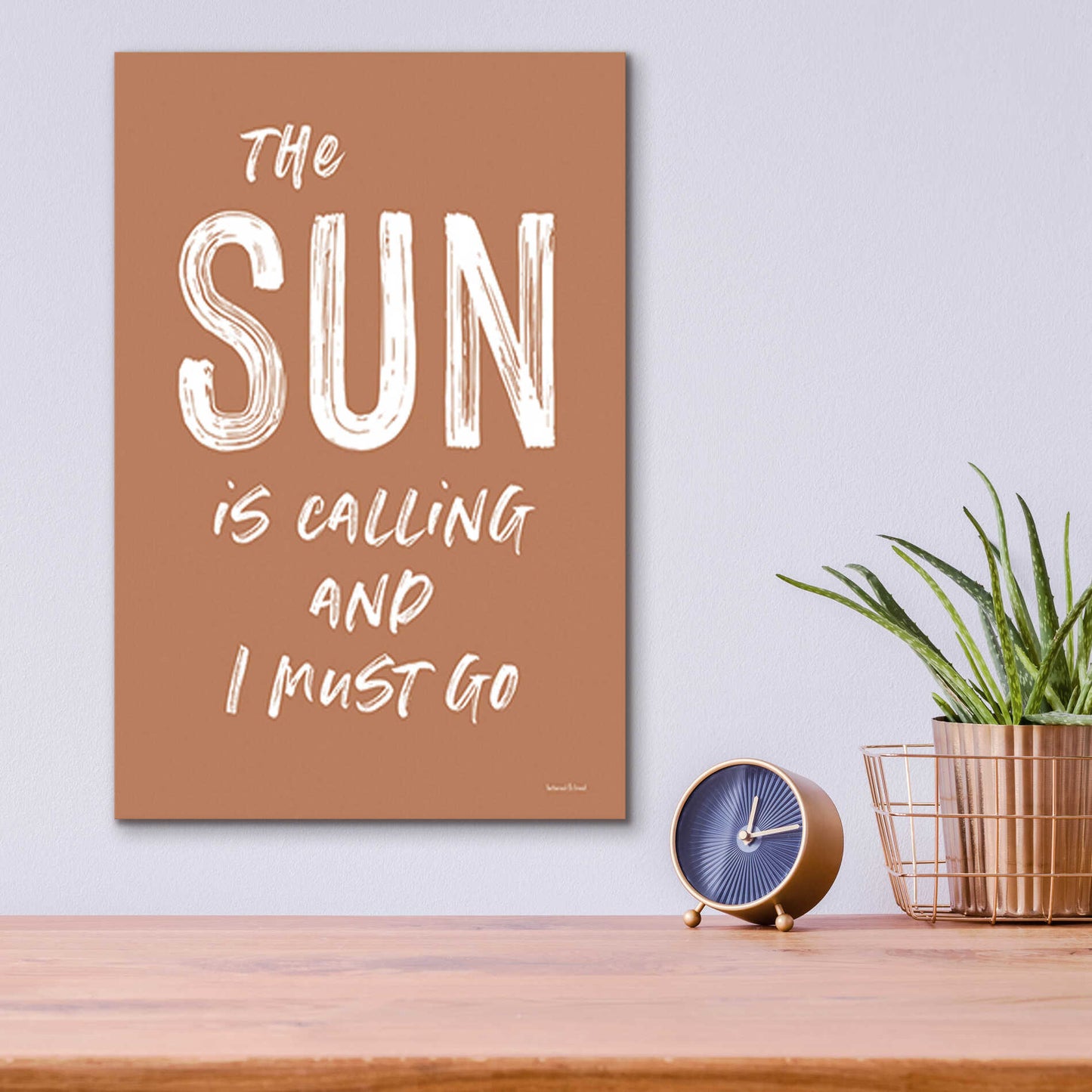 Epic Art 'The Sun is Calling' by lettered & lined, Acrylic Glass Wall Art,12x16