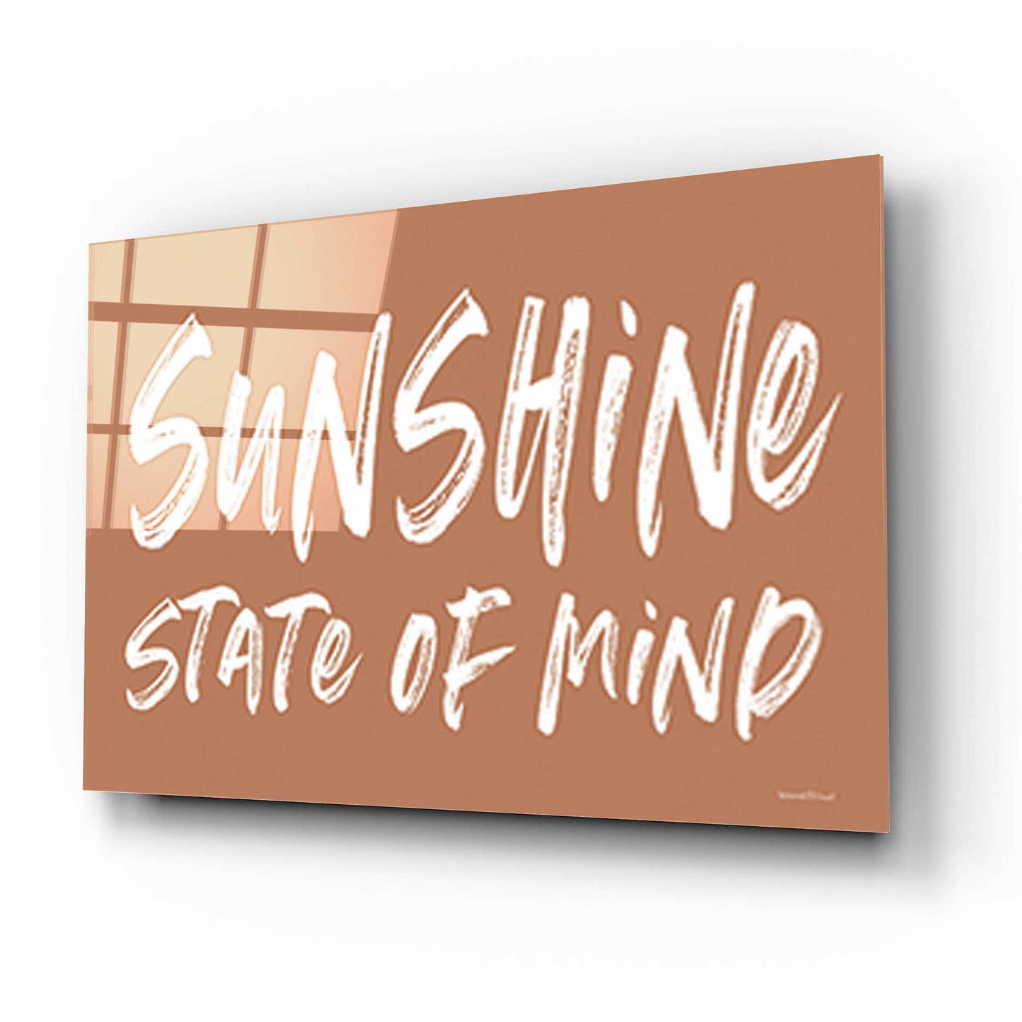 Epic Art 'Sunshine State of Mind' by lettered & lined, Acrylic Glass Wall Art,16x12