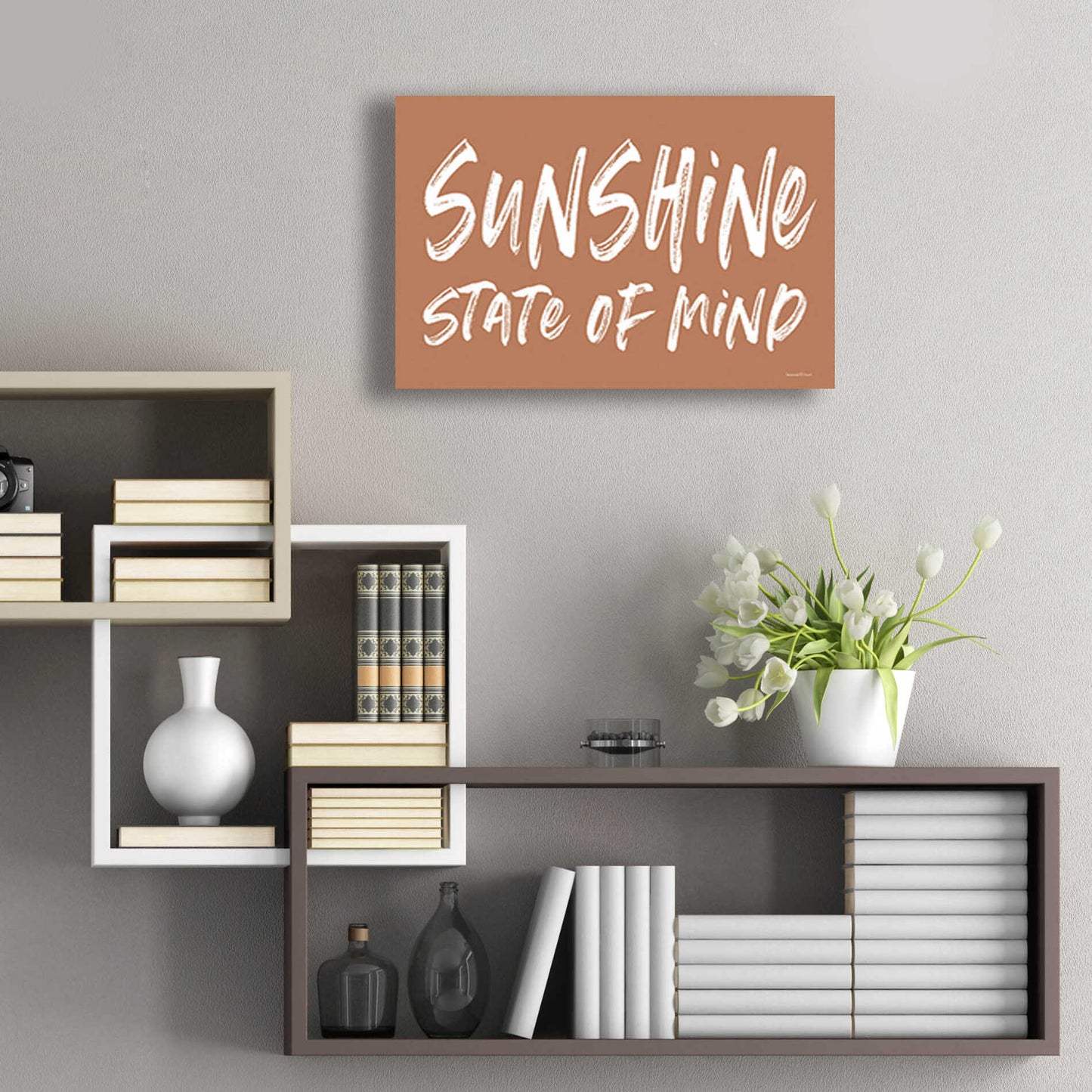 Epic Art 'Sunshine State of Mind' by lettered & lined, Acrylic Glass Wall Art,24x16