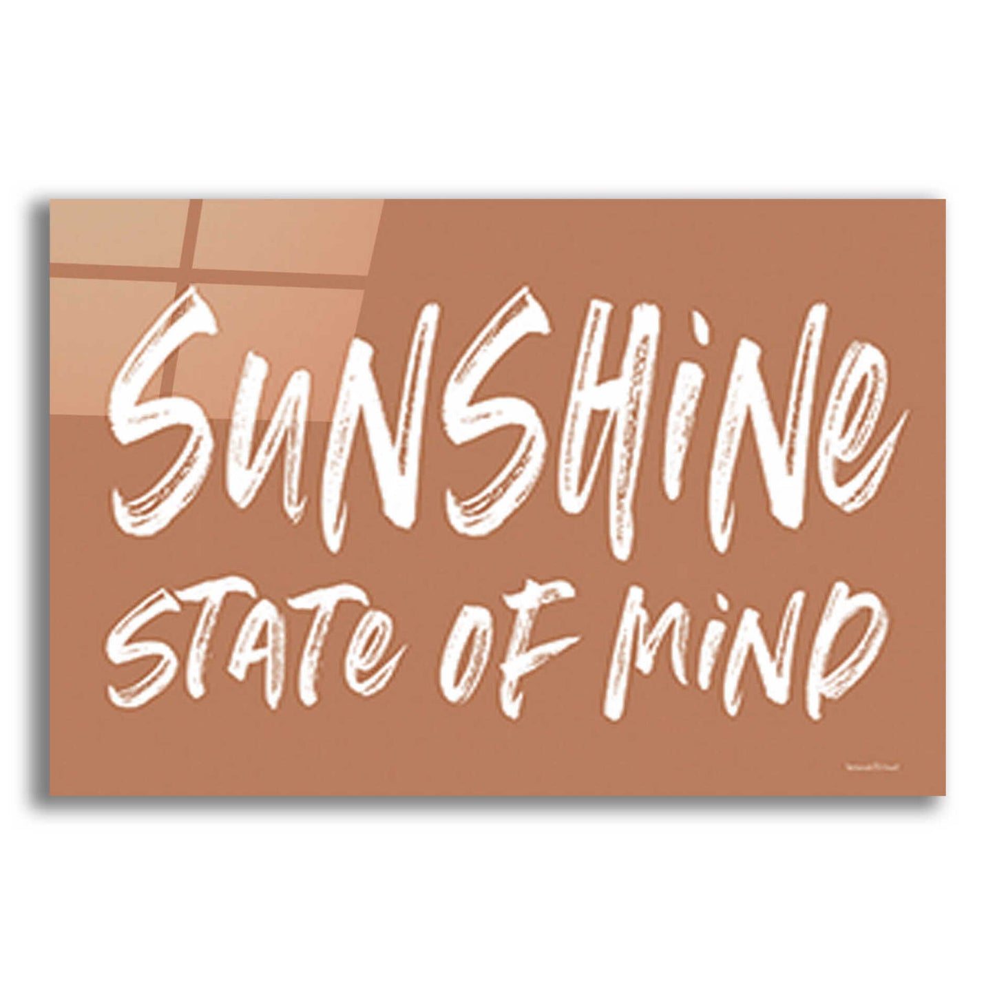 Epic Art 'Sunshine State of Mind' by lettered & lined, Acrylic Glass Wall Art,24x16