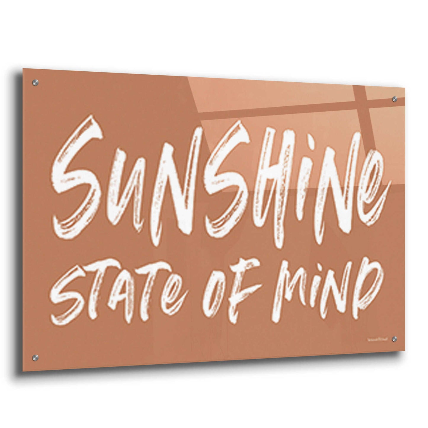 Epic Art 'Sunshine State of Mind' by lettered & lined, Acrylic Glass Wall Art,36x24