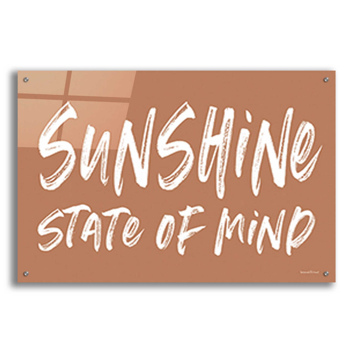 Epic Art 'Sunshine State of Mind' by lettered & lined, Acrylic Glass Wall Art,36x24