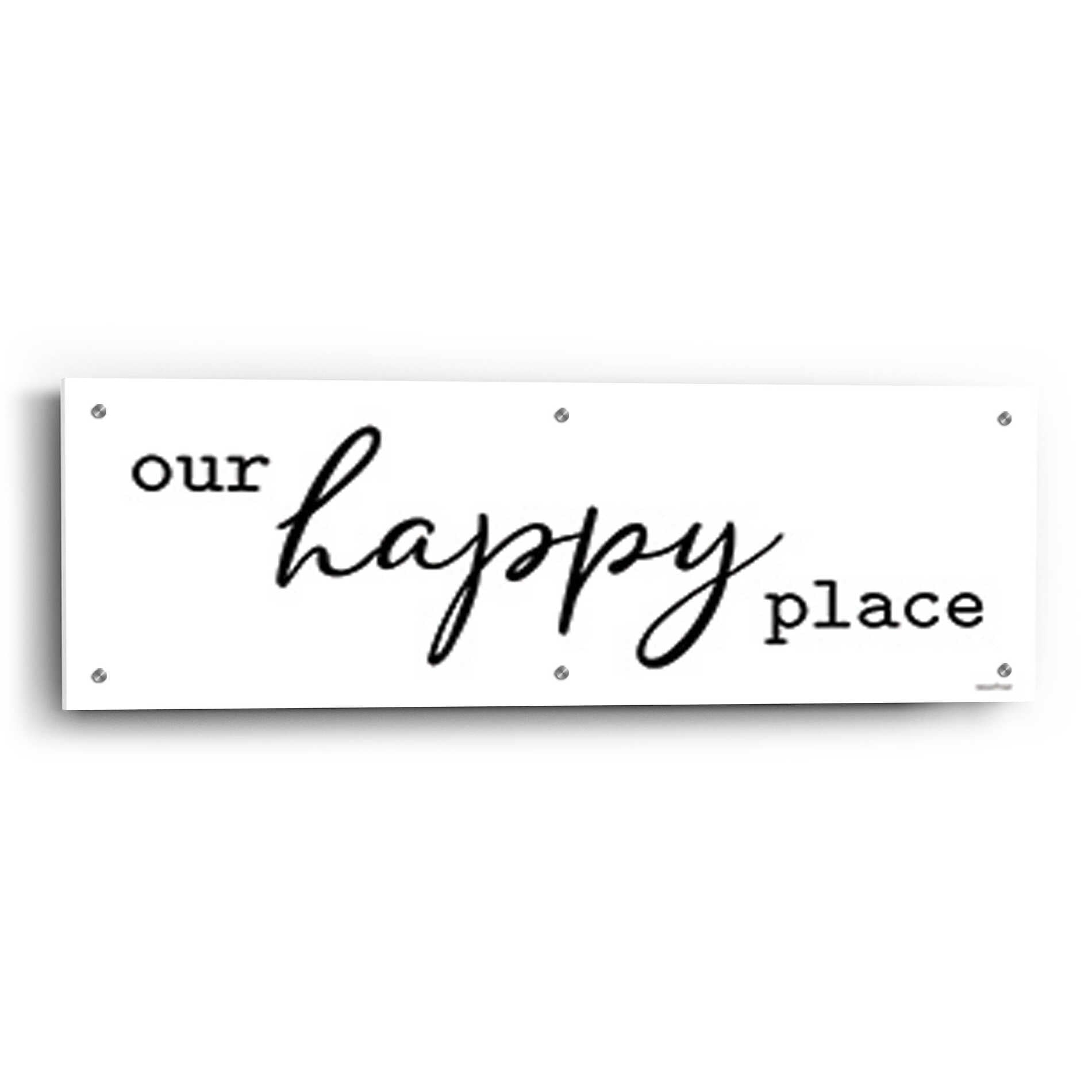 Epic Art 'Our Happy Place' by lettered & lines, Acrylic Glass Wall Art,36x12