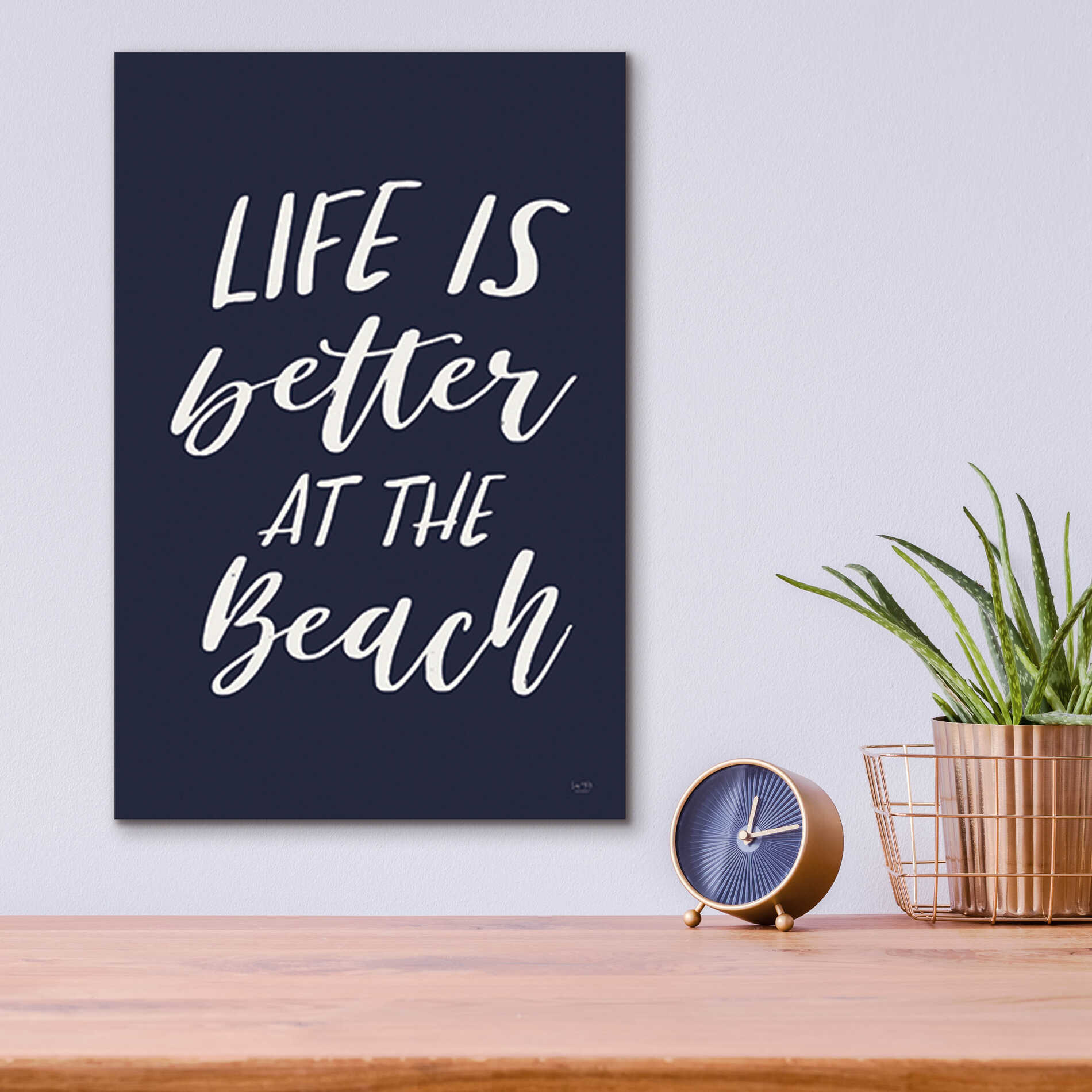 Epic Art 'Better at the Beach' by Lux + Me Designs, Acrylic Glass Wall Art,12x16