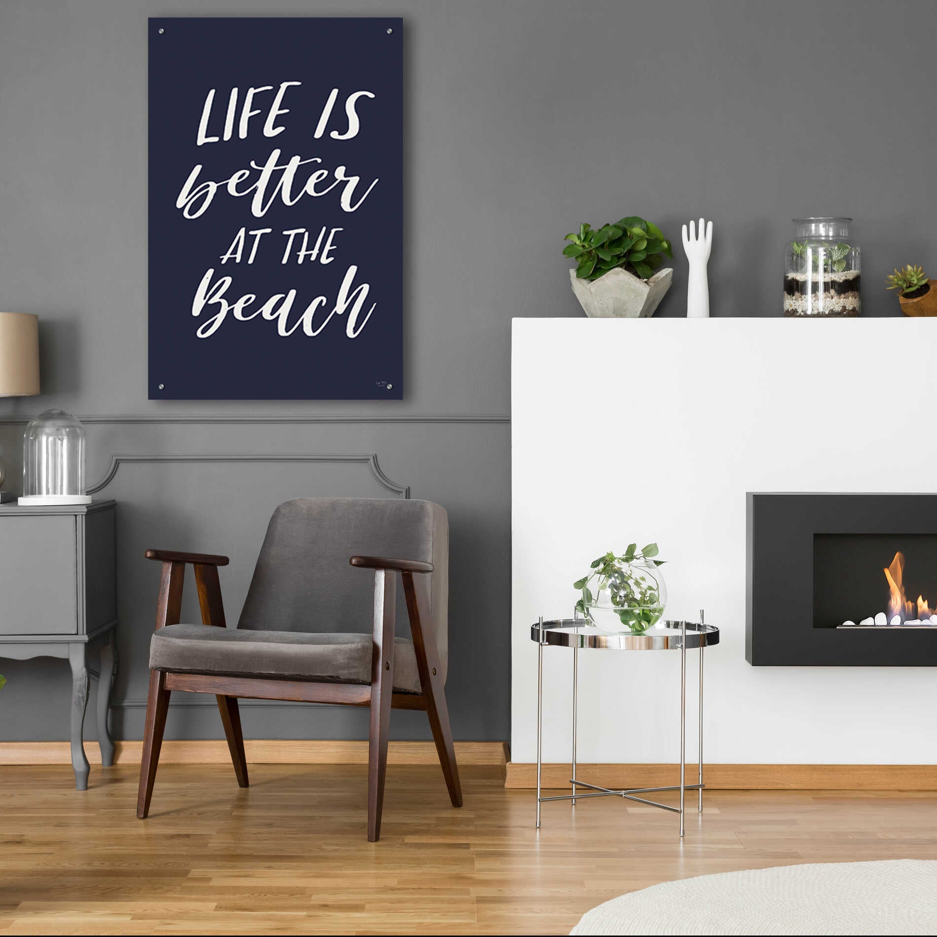 Epic Art 'Better at the Beach' by Lux + Me Designs, Acrylic Glass Wall Art,24x36