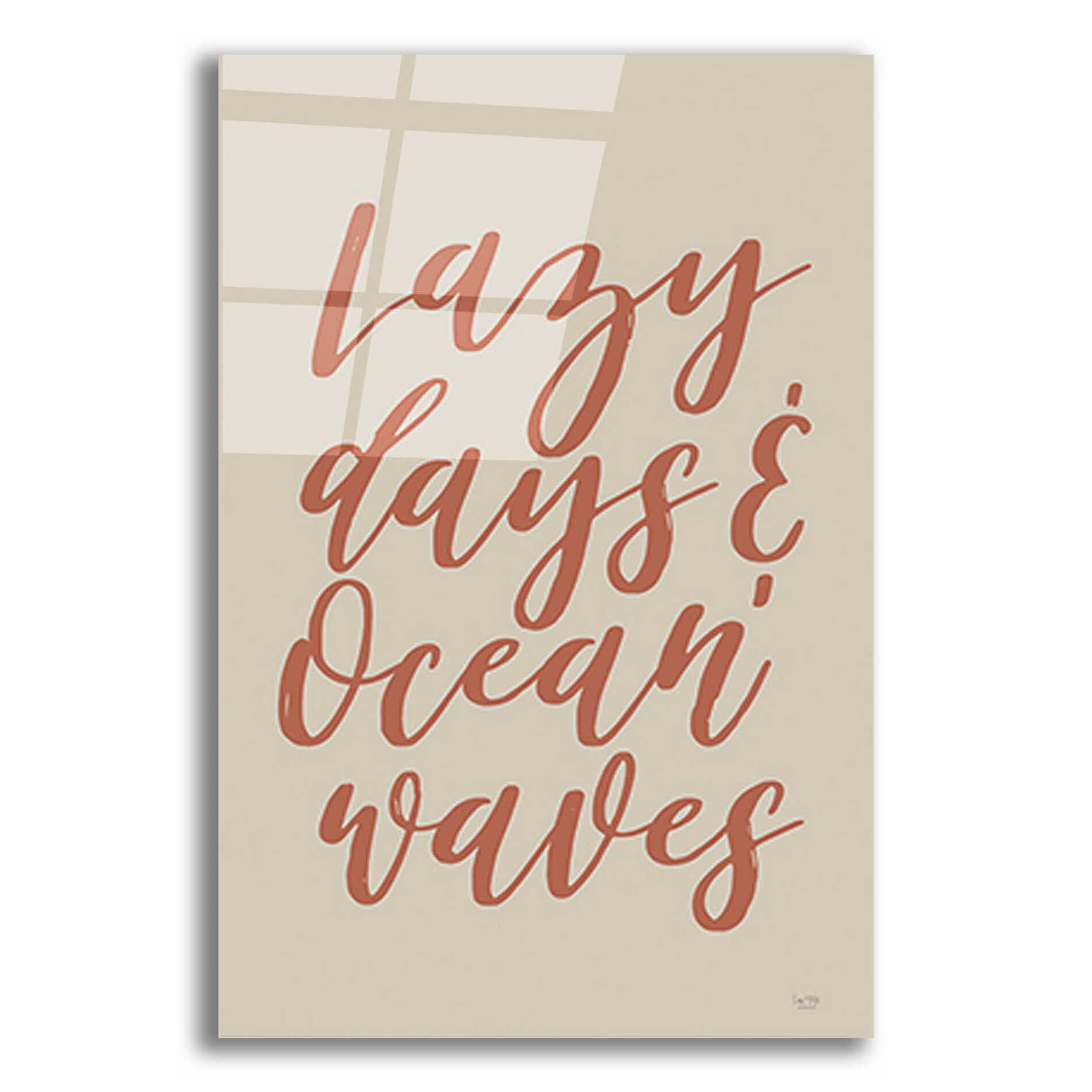 Epic Art 'Lazy Days & Ocean Waves' by Lux + Me Designs, Acrylic Glass Wall Art,12x16