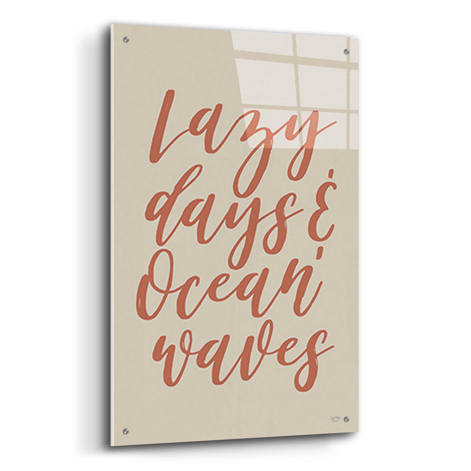 Epic Art 'Lazy Days & Ocean Waves' by Lux + Me Designs, Acrylic Glass Wall Art,24x36