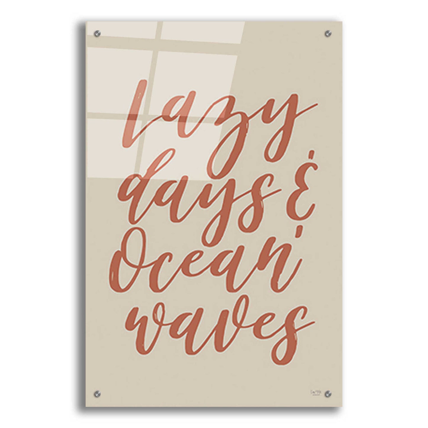 Epic Art 'Lazy Days & Ocean Waves' by Lux + Me Designs, Acrylic Glass Wall Art,24x36