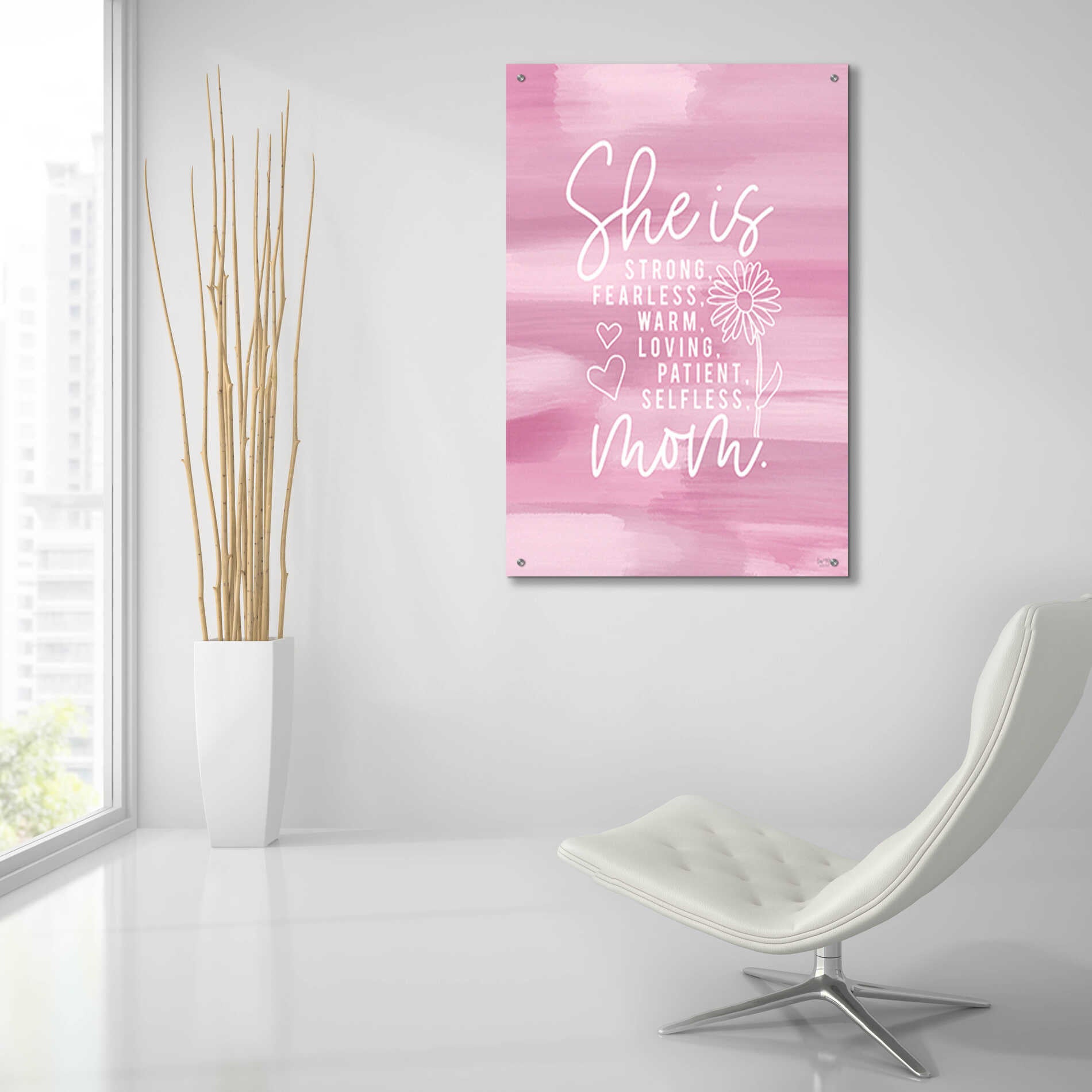 Epic Art 'She is Mom' by Lux + Me Designs, Acrylic Glass Wall Art,24x36
