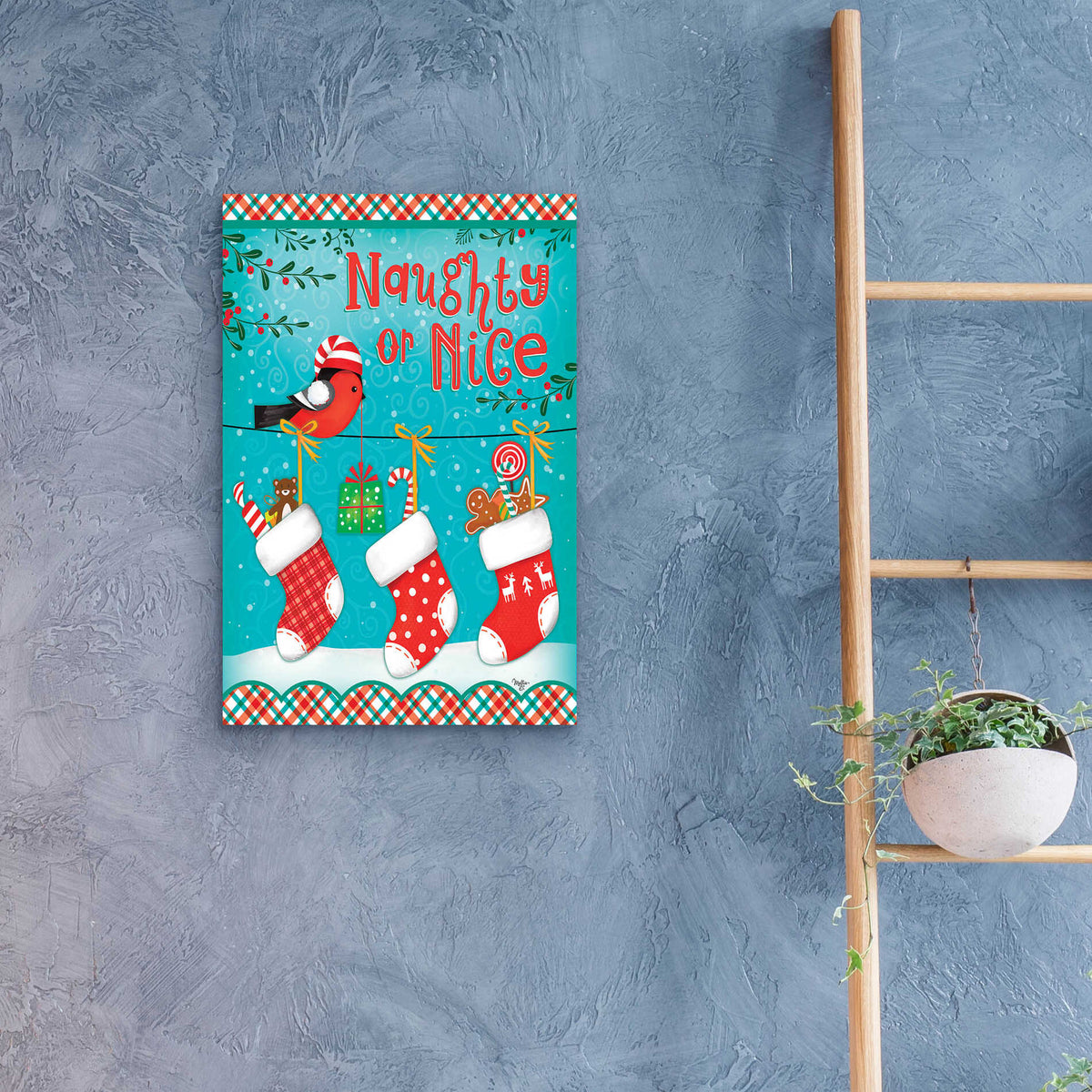 Epic Art 'Christmas Stocking' by Mollie B., Acrylic Glass Wall Art,16x24