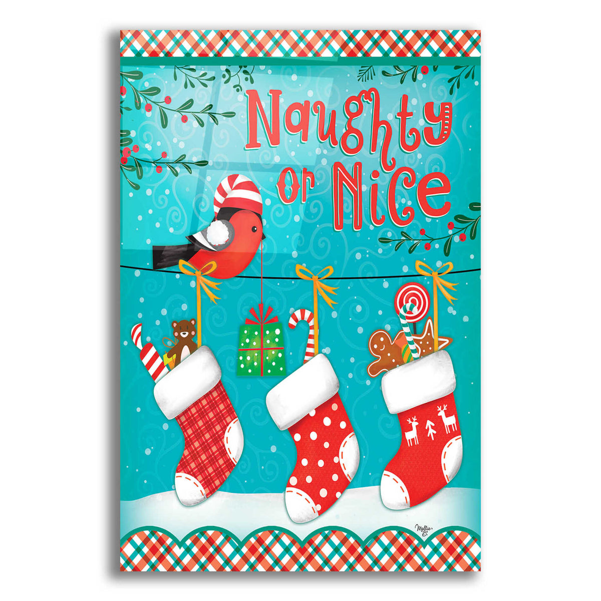 Epic Art 'Christmas Stocking' by Mollie B., Acrylic Glass Wall Art