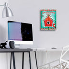 Epic Art 'Christmas Birdhouse' by Mollie B., Acrylic Glass Wall Art,12x16