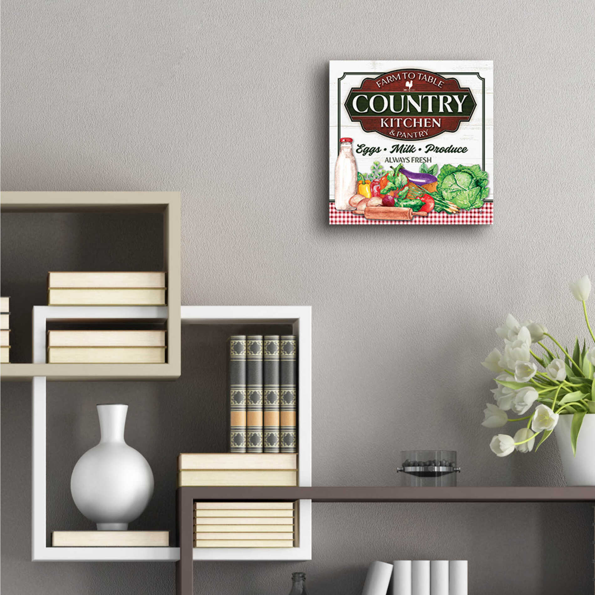 Epic Art 'Country Kitchen' by Mollie B., Acrylic Glass Wall Art,12x12