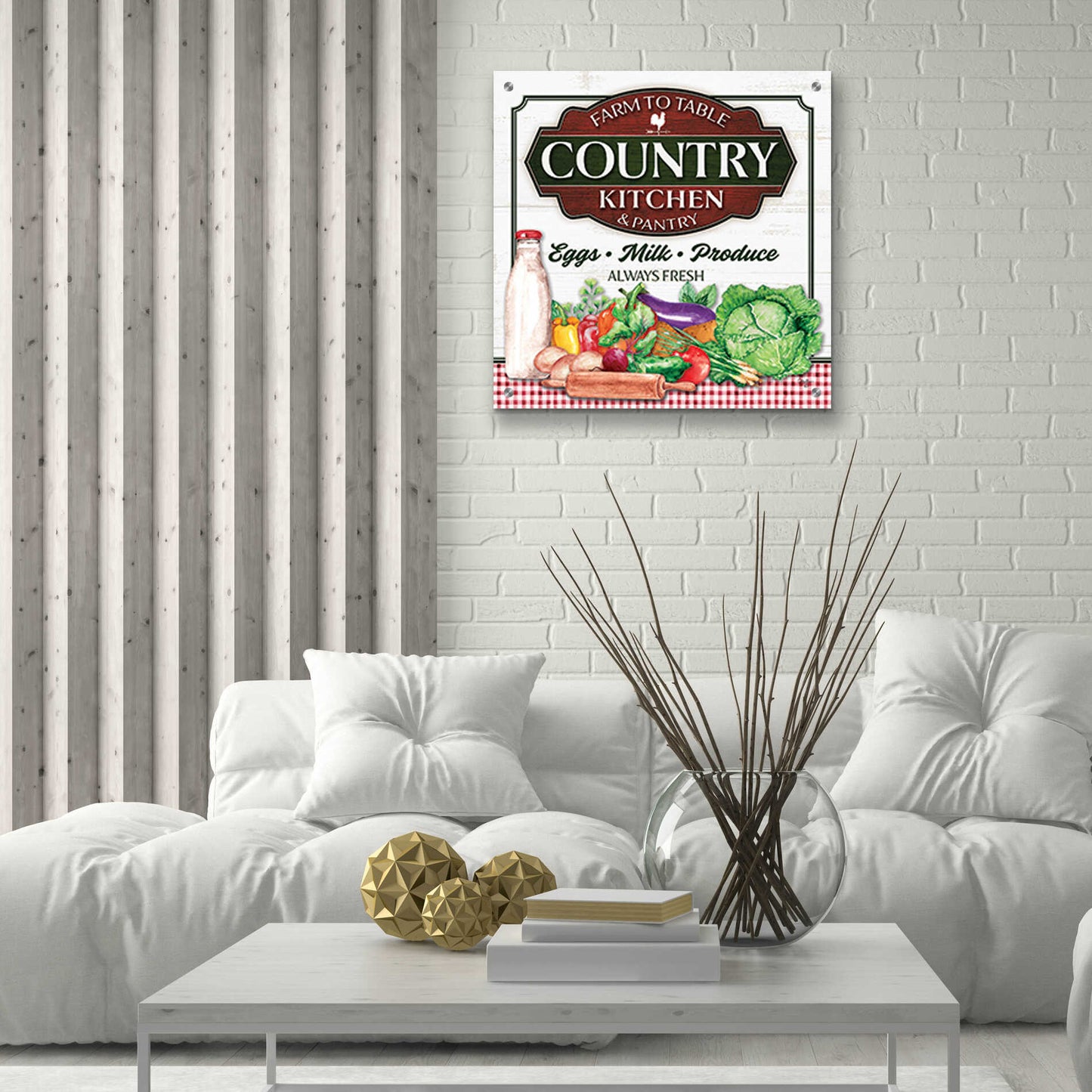 Epic Art 'Country Kitchen' by Mollie B., Acrylic Glass Wall Art,24x24