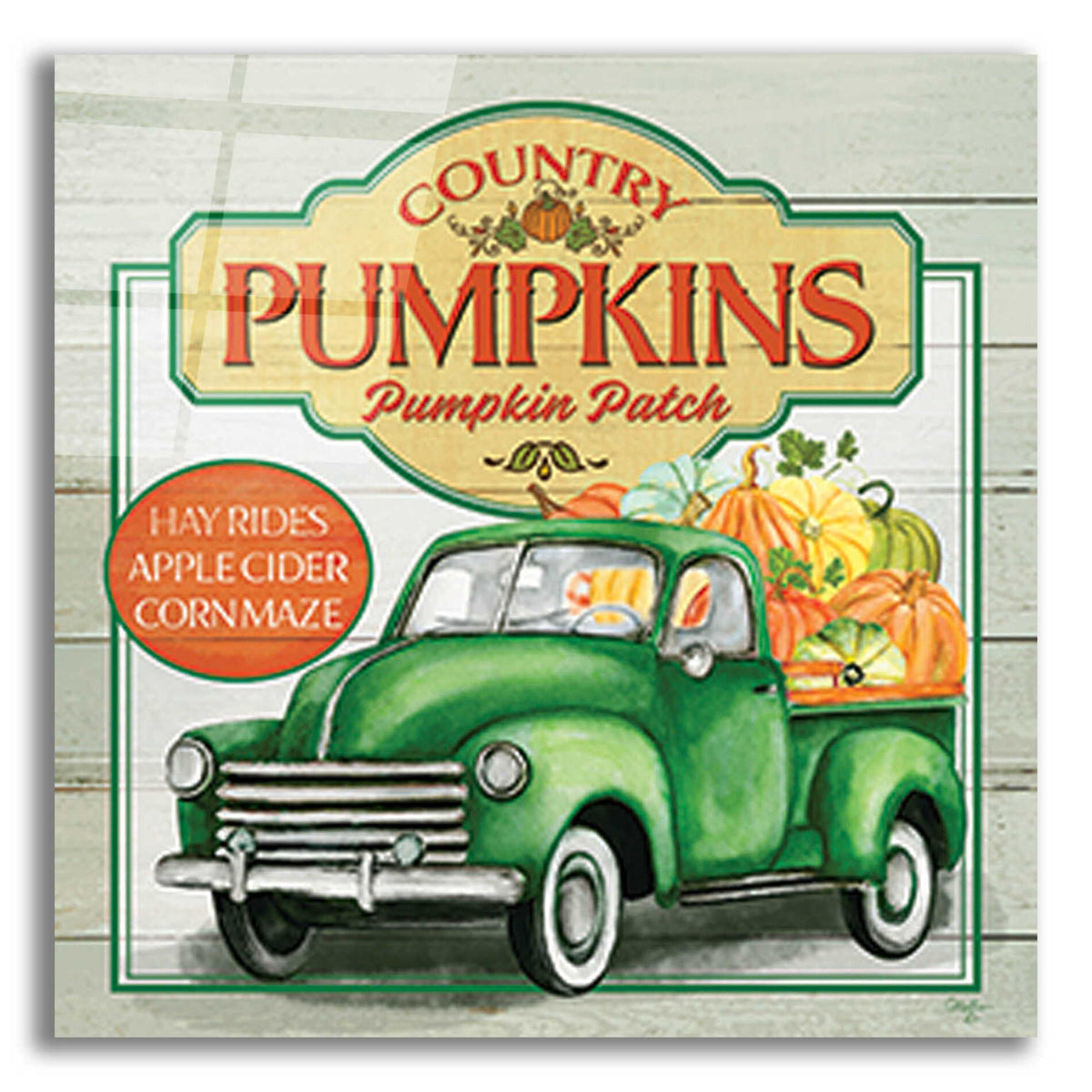 Epic Art 'Pumpkin Patch' by Mollie B., Acrylic Glass Wall Art