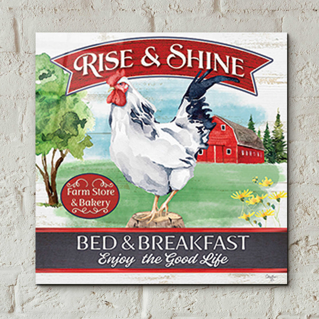 Epic Art 'Bed & Breakfast' by Mollie B., Acrylic Glass Wall Art,12x12