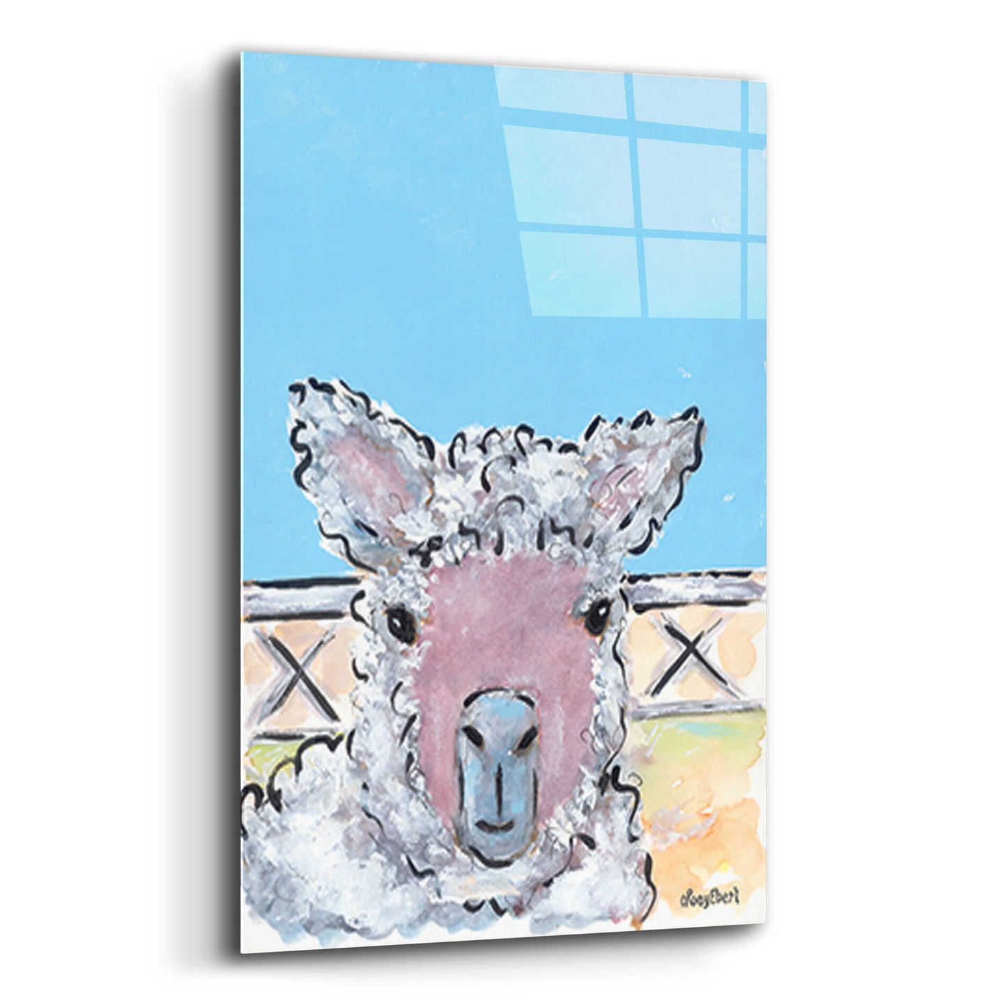 Epic Art 'Baa Baa' by Roey Ebert, Acrylic Glass Wall Art,12x16