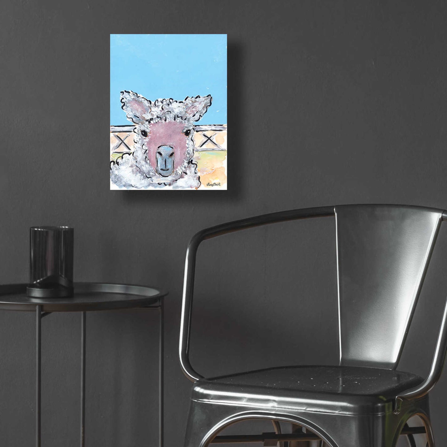 Epic Art 'Baa Baa' by Roey Ebert, Acrylic Glass Wall Art,12x16