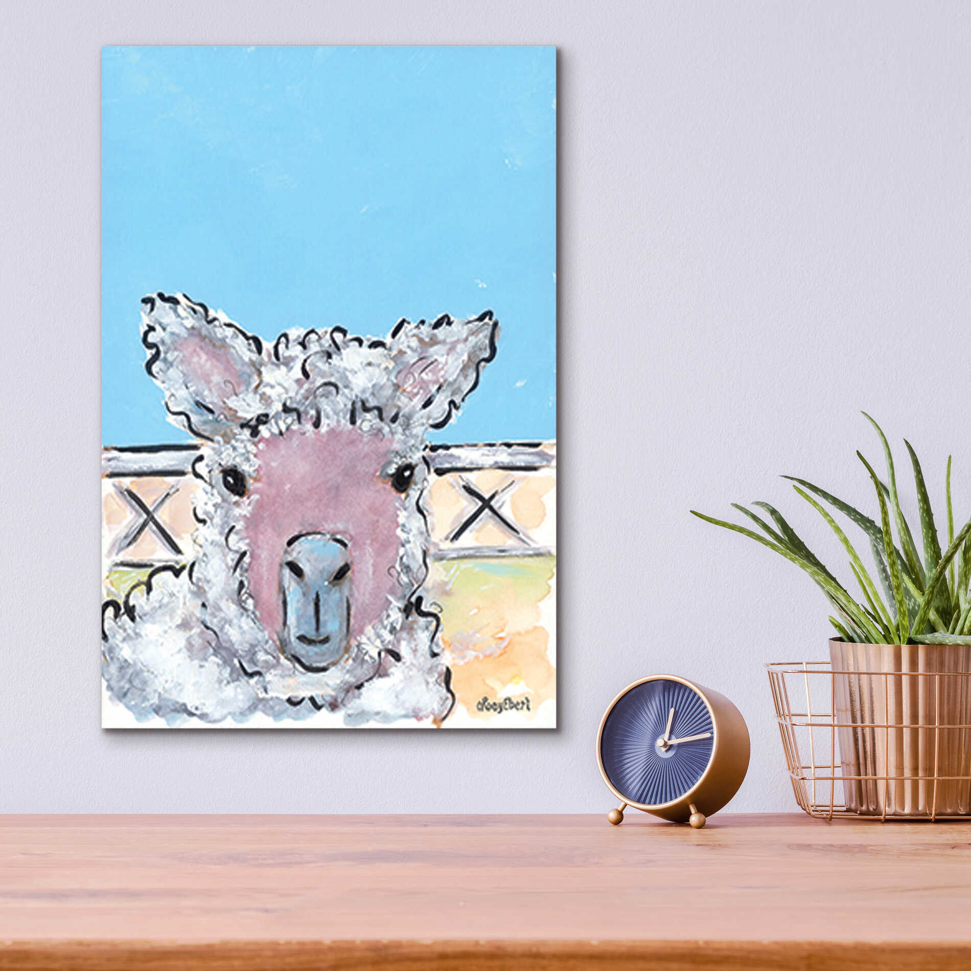 Epic Art 'Baa Baa' by Roey Ebert, Acrylic Glass Wall Art,12x16