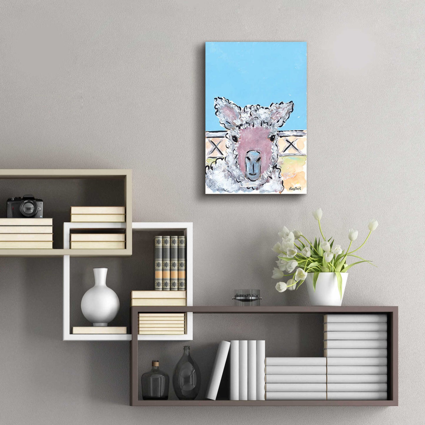 Epic Art 'Baa Baa' by Roey Ebert, Acrylic Glass Wall Art,16x24