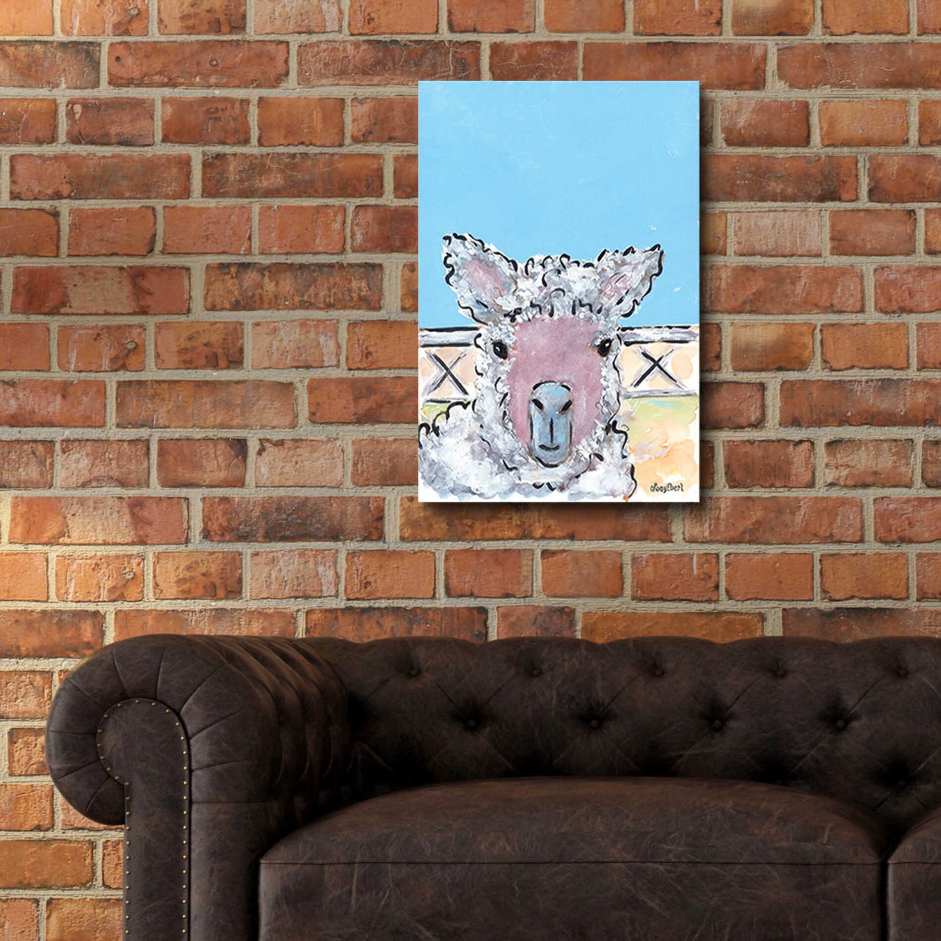 Epic Art 'Baa Baa' by Roey Ebert, Acrylic Glass Wall Art,16x24