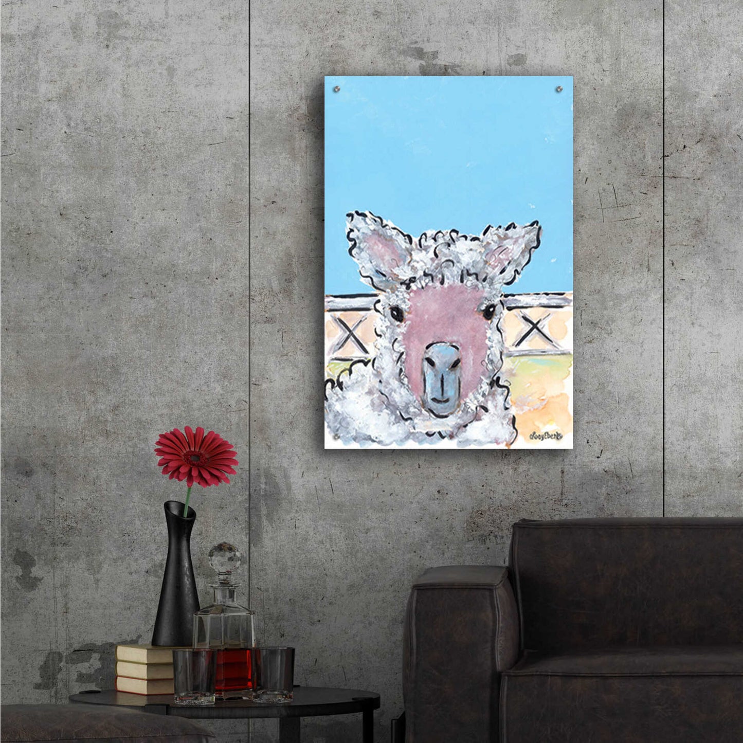 Epic Art 'Baa Baa' by Roey Ebert, Acrylic Glass Wall Art,24x36