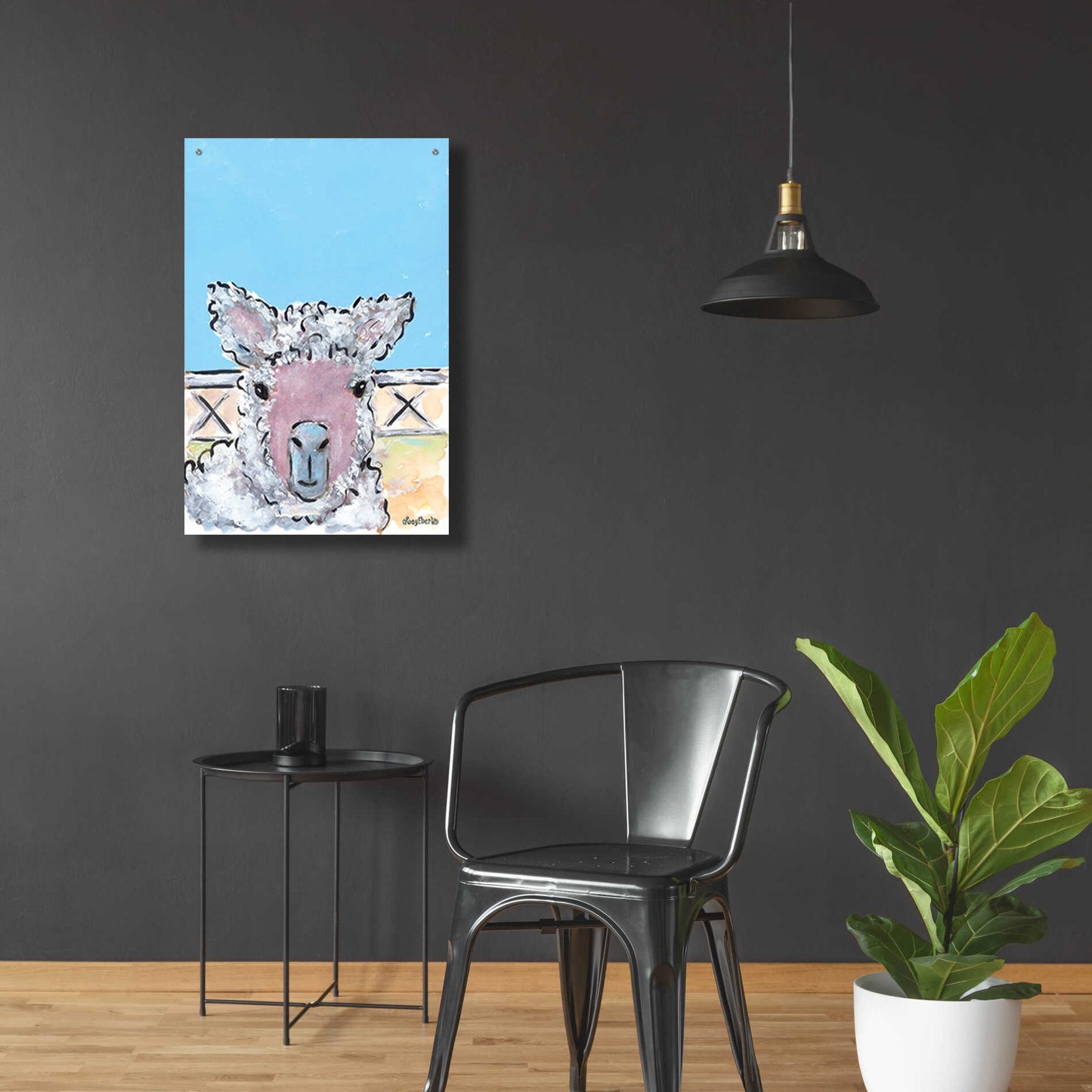 Epic Art 'Baa Baa' by Roey Ebert, Acrylic Glass Wall Art,24x36