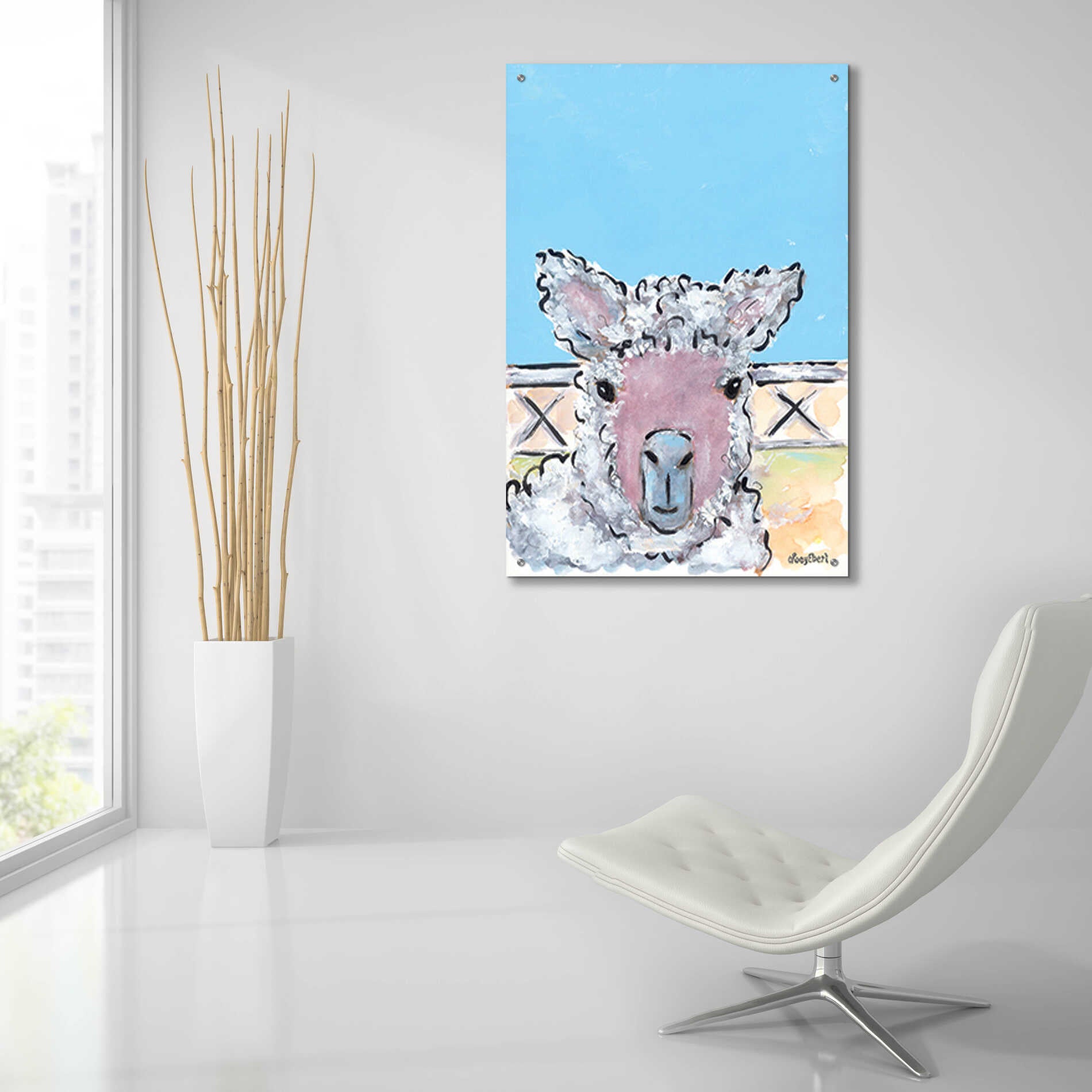 Epic Art 'Baa Baa' by Roey Ebert, Acrylic Glass Wall Art,24x36