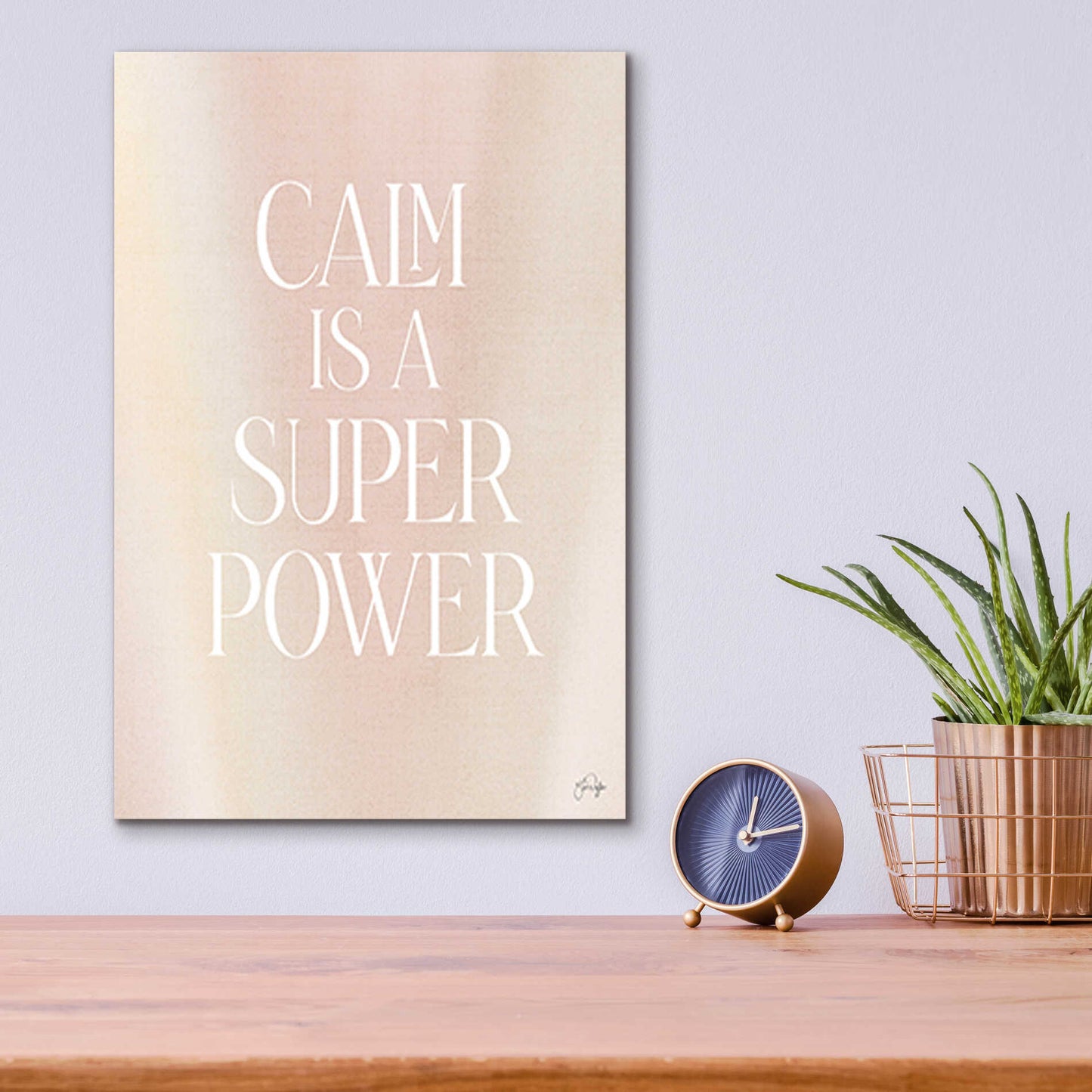 Epic Art 'Calm is a Super Power' by Yass Naffas Designs, Acrylic Glass Wall Art,12x16