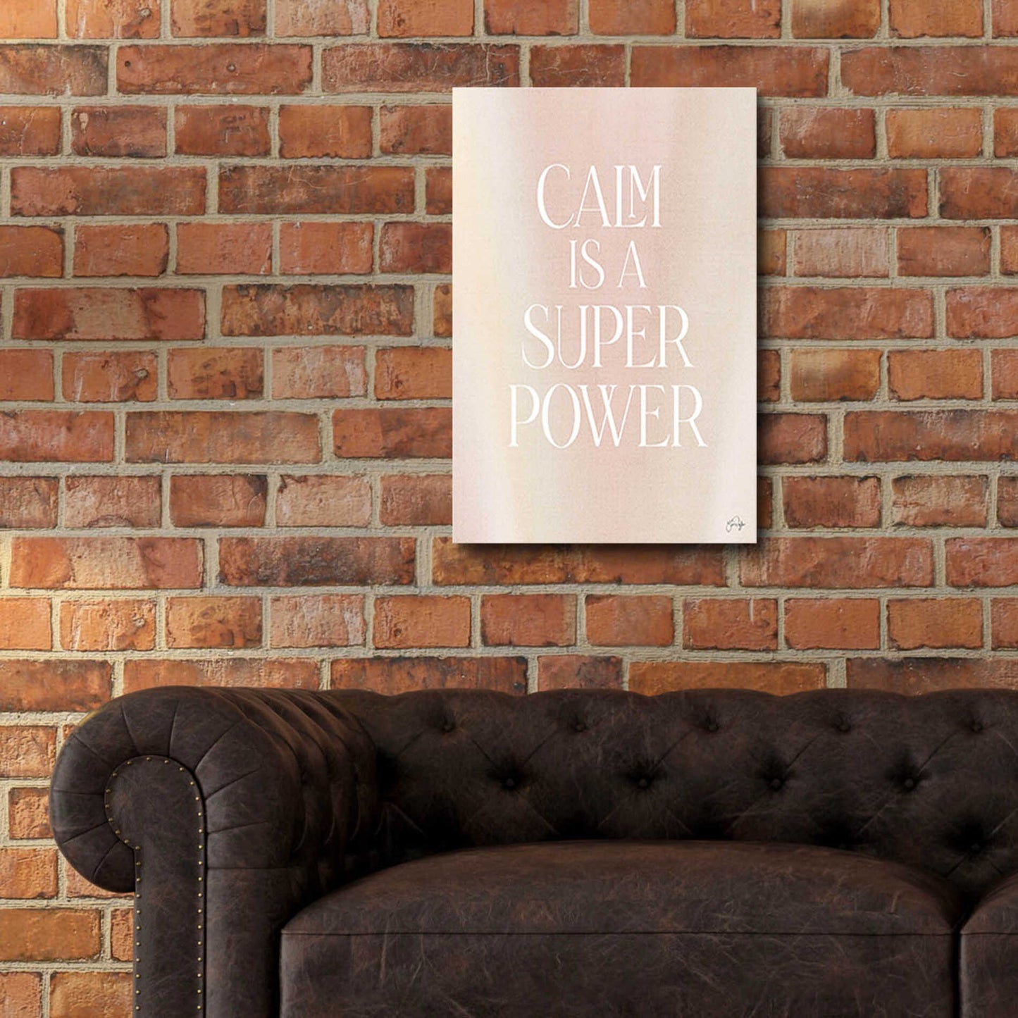 Epic Art 'Calm is a Super Power' by Yass Naffas Designs, Acrylic Glass Wall Art,16x24