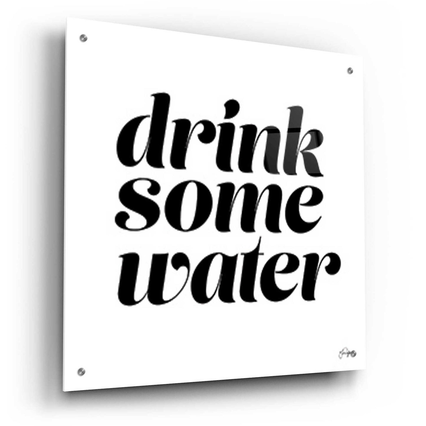 Epic Art 'Drink Some Water' by Yass Naffas Designs, Acrylic Glass Wall Art,24x24