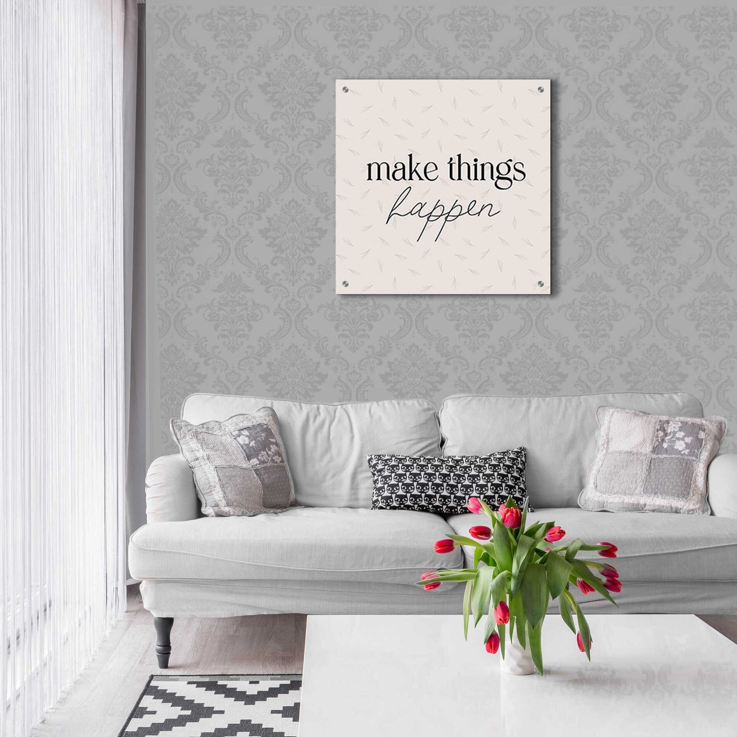 Epic Art 'Make Things Happen' by Yass Naffas Designs, Acrylic Glass Wall Art,24x24