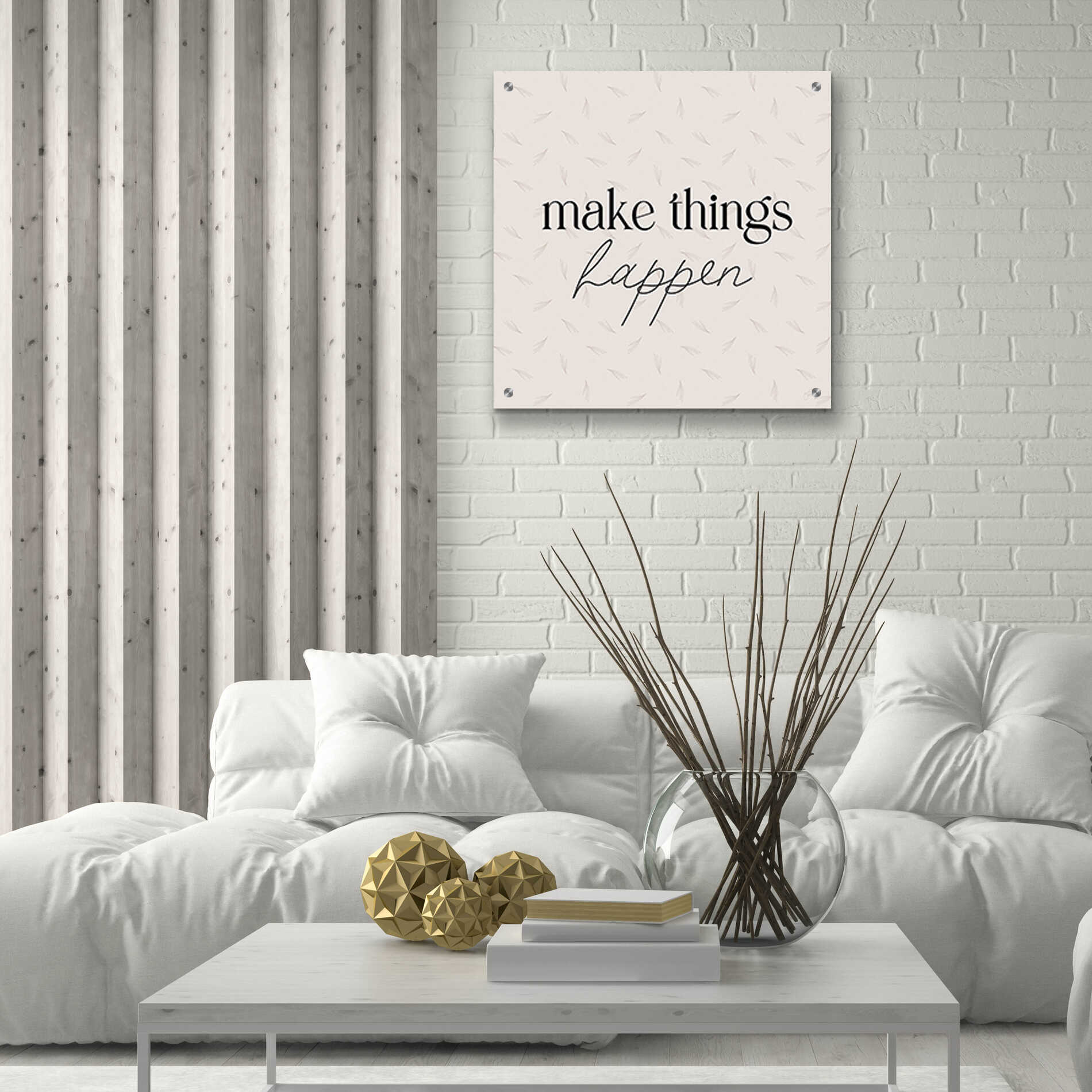 Epic Art 'Make Things Happen' by Yass Naffas Designs, Acrylic Glass Wall Art,24x24